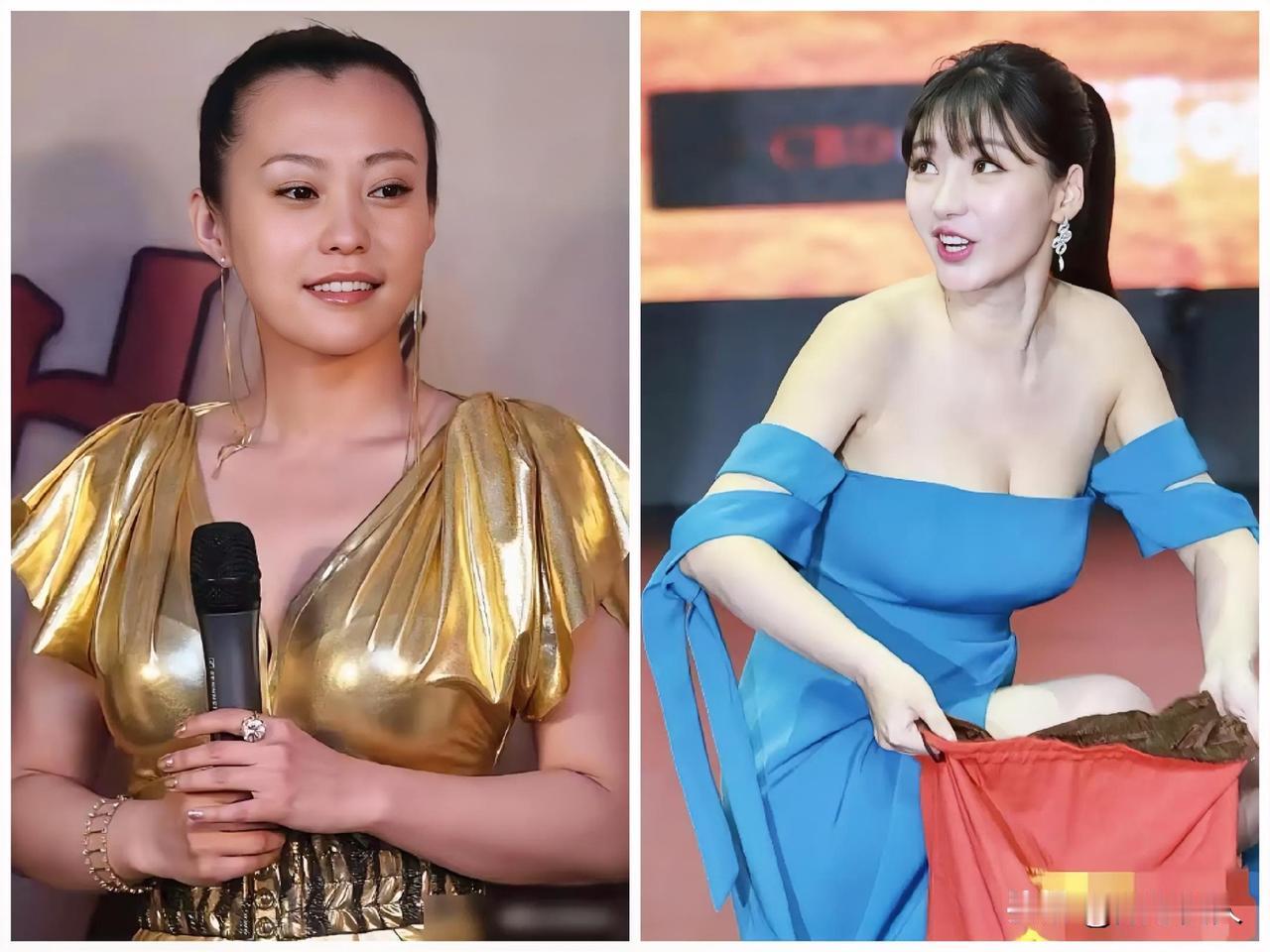 郝蕾和柳岩站一起，才知道丰腴和性感根本不是一回事。以前总说郝蕾丰腴，有女人味
