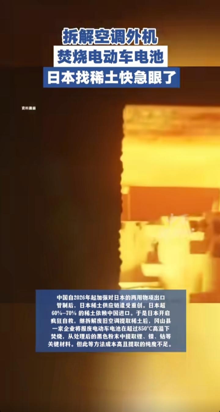 拆空调、烧电池，日本找稀土急疯了，这背后是中国攥紧了“工业维生素”的命门最