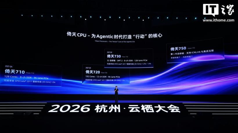 阿里把服务器CPU的自研时间表摆上了台面:2027年第三季度起,平头哥将连推倚天720与倚天730两