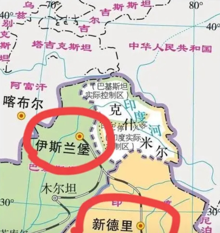 巴基斯坦和印度都是一个奇葩的国家，明明两国面积都不小，特别是印度，东西跨度长达3