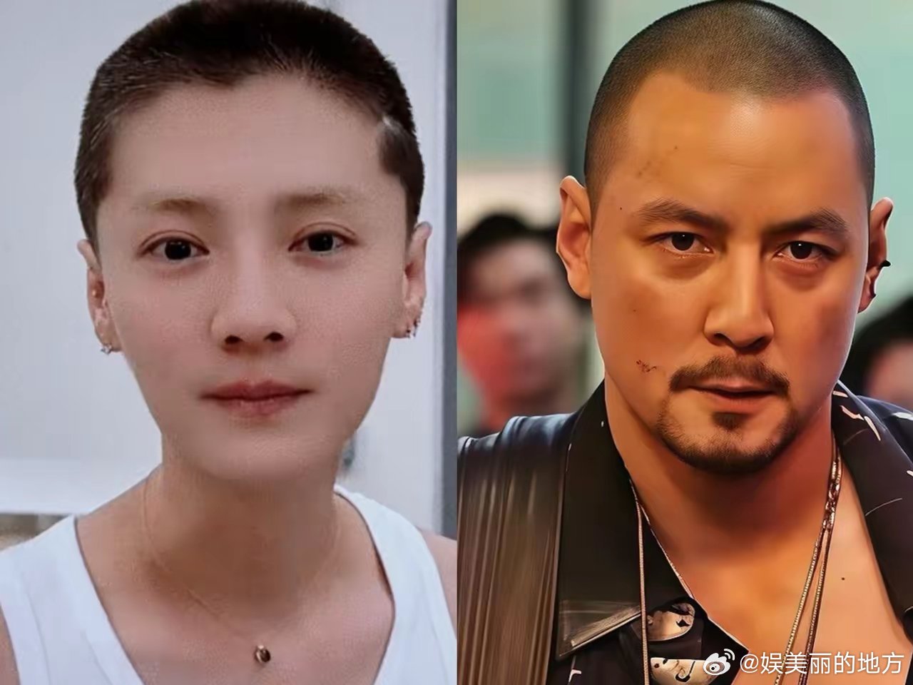 事实证明，女人的审美和男人的审美不一样。左边是鹿晗，右边是吴彦祖。同样是寸头，女
