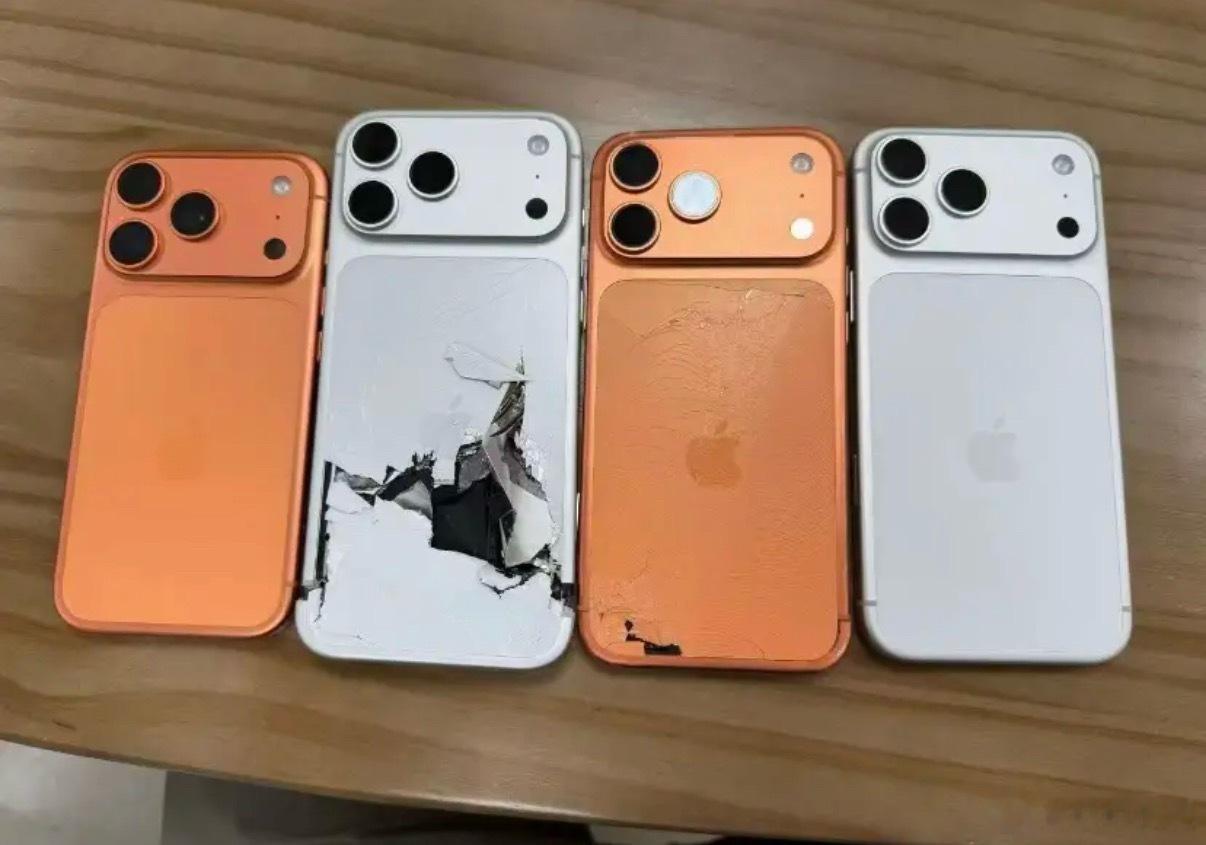 网友的苹果17摔坏的样子真是五花八门