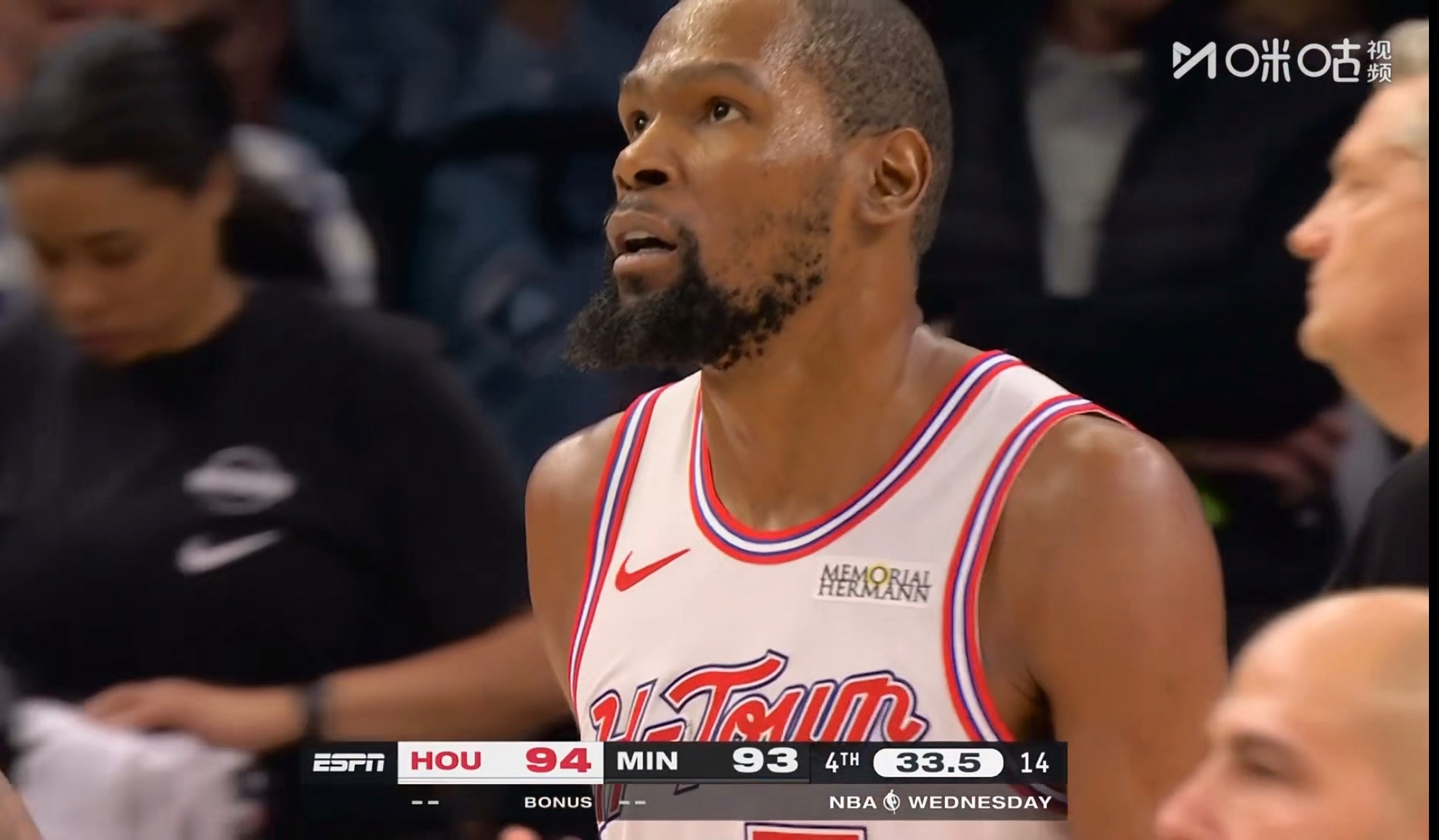 缺少华子，决战时刻没有硬解人，森林狼被火箭干了12-0。火箭vs森林狼