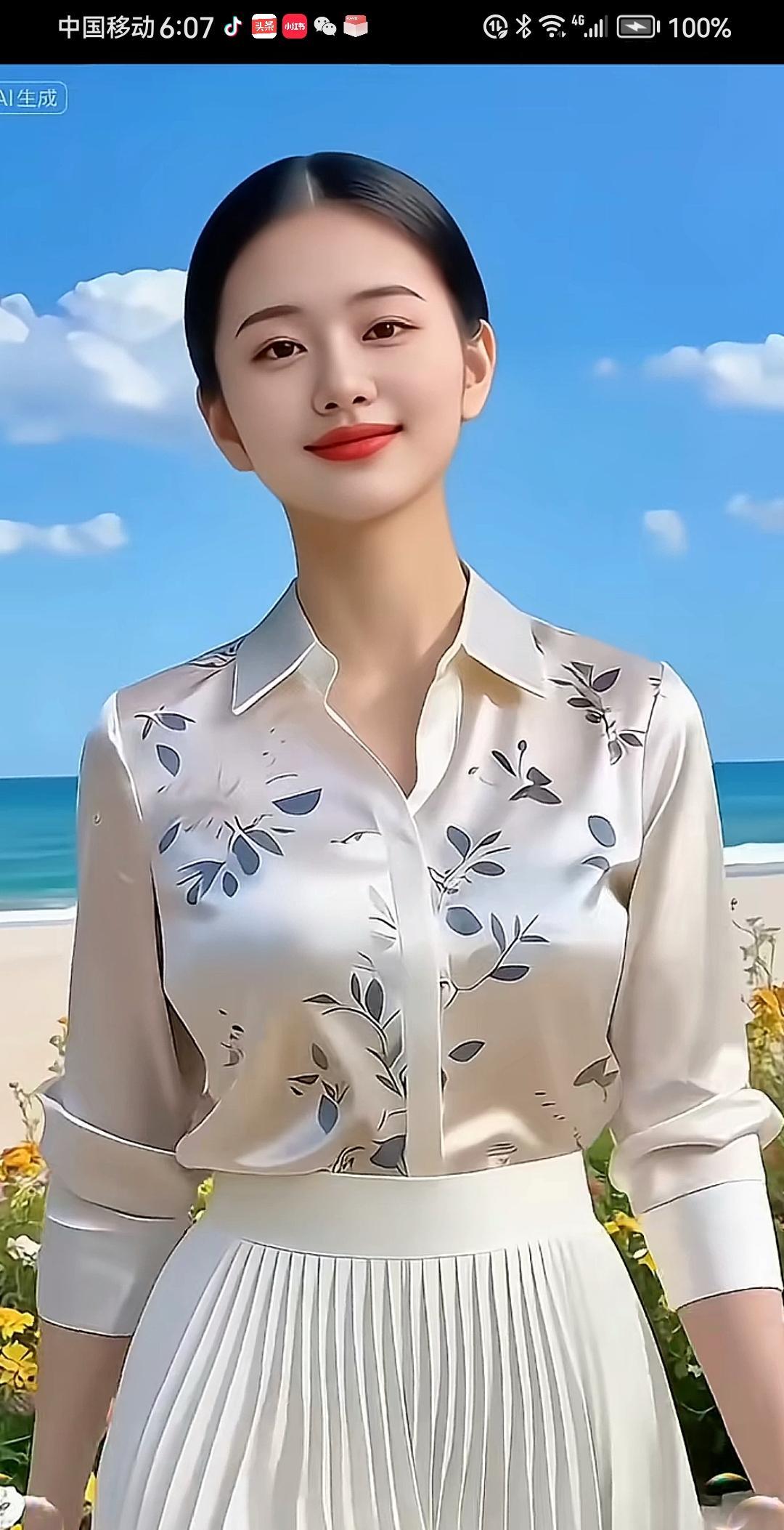 #每天分享一首诗词#《清平乐·海滨逸韵》/马进鹏海天如绣，云影轻舒昼。素袂