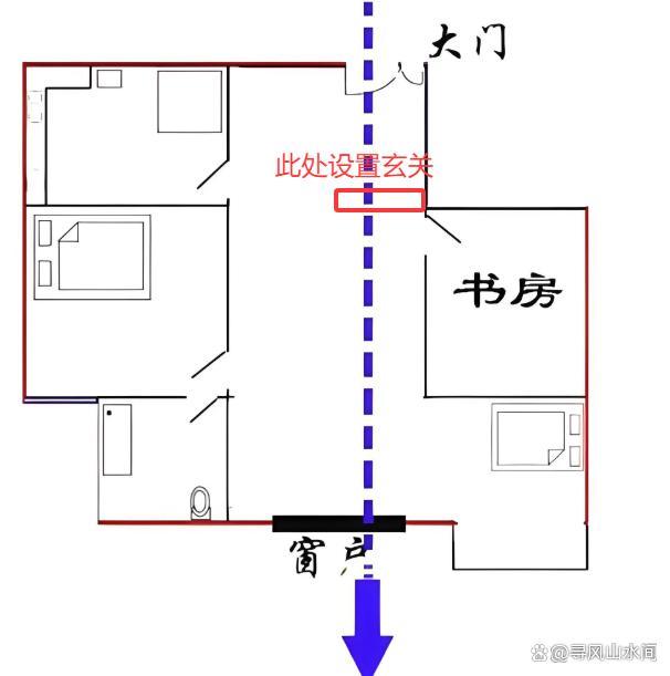 入户门正对阳台是风水学上面典型的穿堂煞户型，无法藏风聚气，也有人说家庭无法聚财，