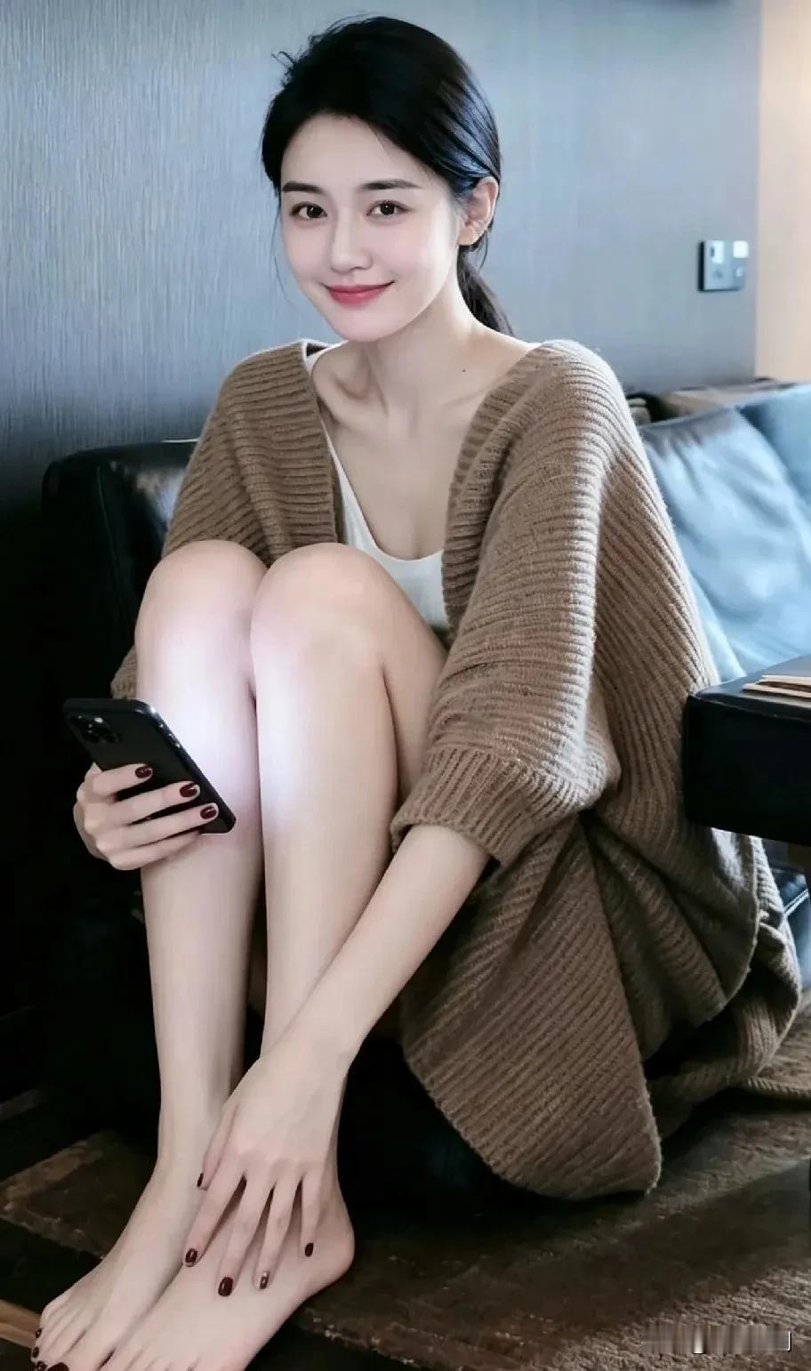 ✨七绝小诗闲居一室享清悠，暖衫轻裹意温柔。眉间不带尘间扰，静度时光自
