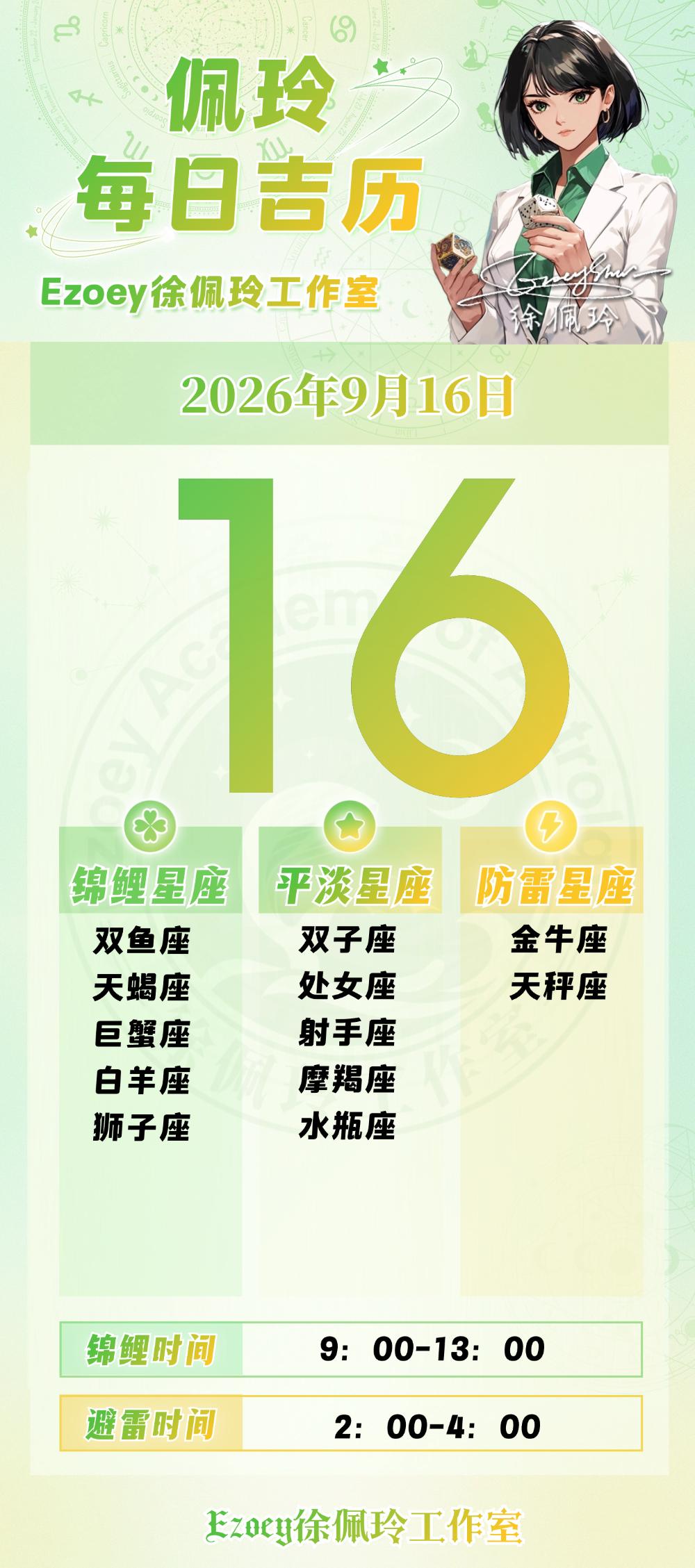 【9.16日播报】自我挑战日锦鲤星星：双鱼座、天蝎座、巨蟹座、白羊座、狮子座—