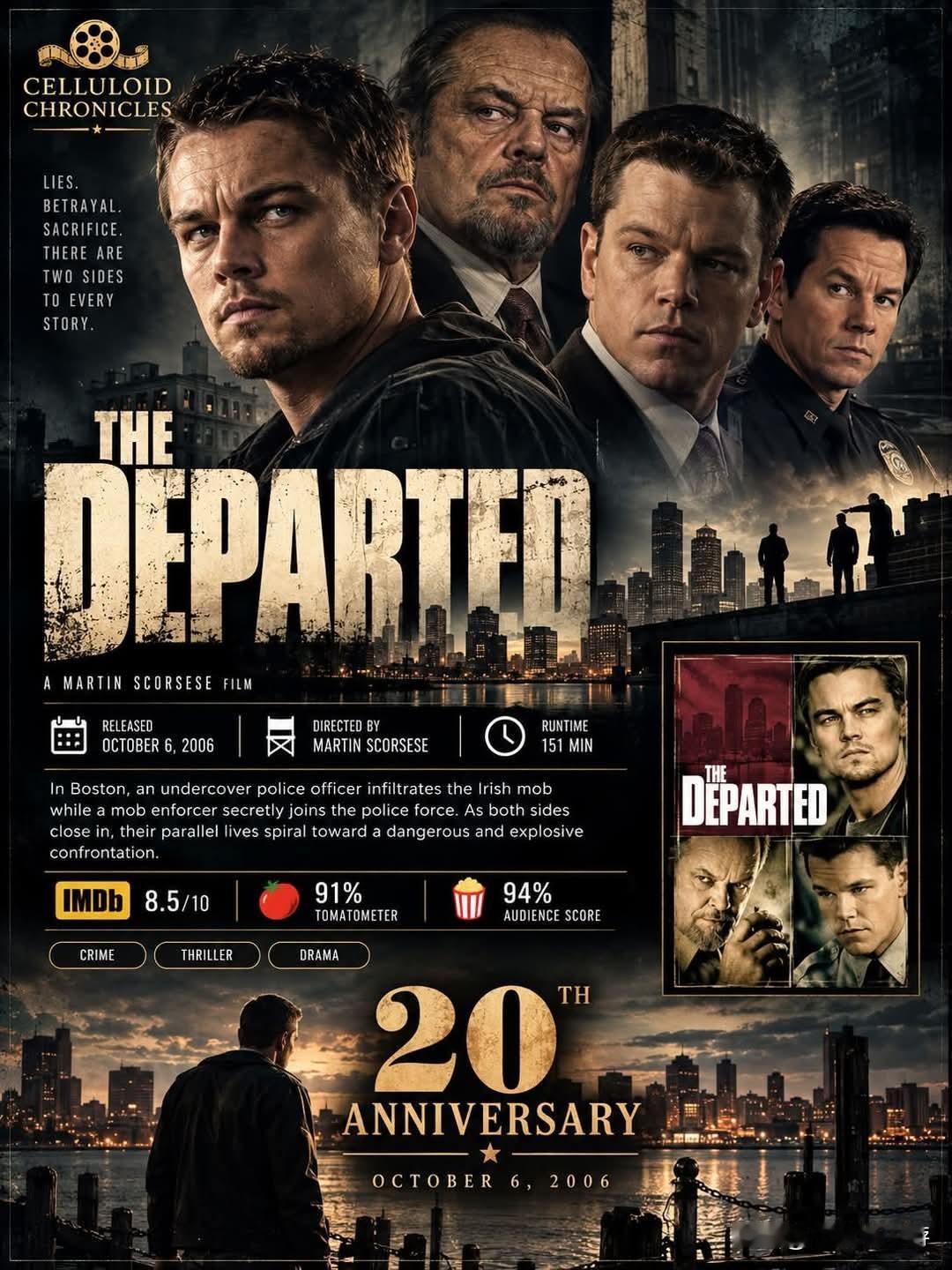 🎬20年前，每个人心底都藏着秘密……📅2006年的今天，马丁·斯科