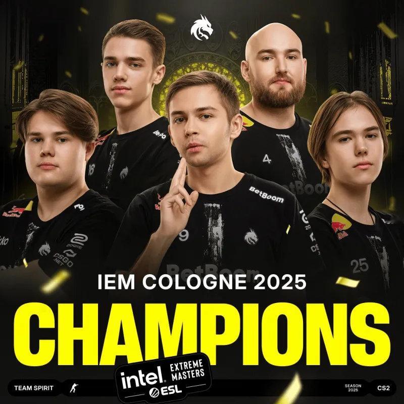 IEM科隆今晨结束的IEM科隆决赛中，Spirit以3-0横扫MOUZ拿下20