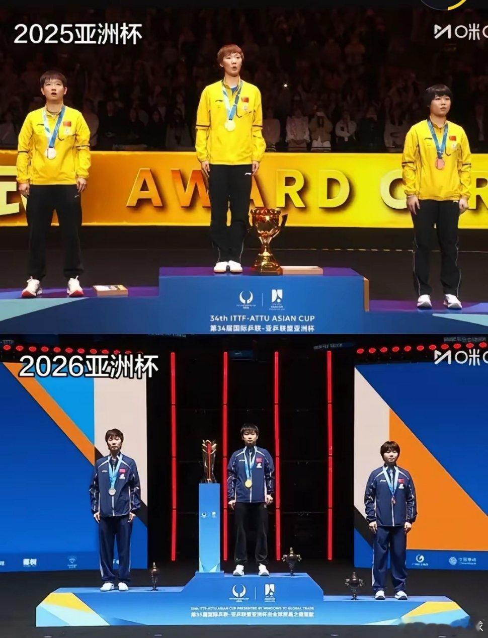 两届亚洲杯，同样的三个人。蒯曼：你俩轮流坐庄，我就被焊死在铜牌上了吗？[捂脸哭]这