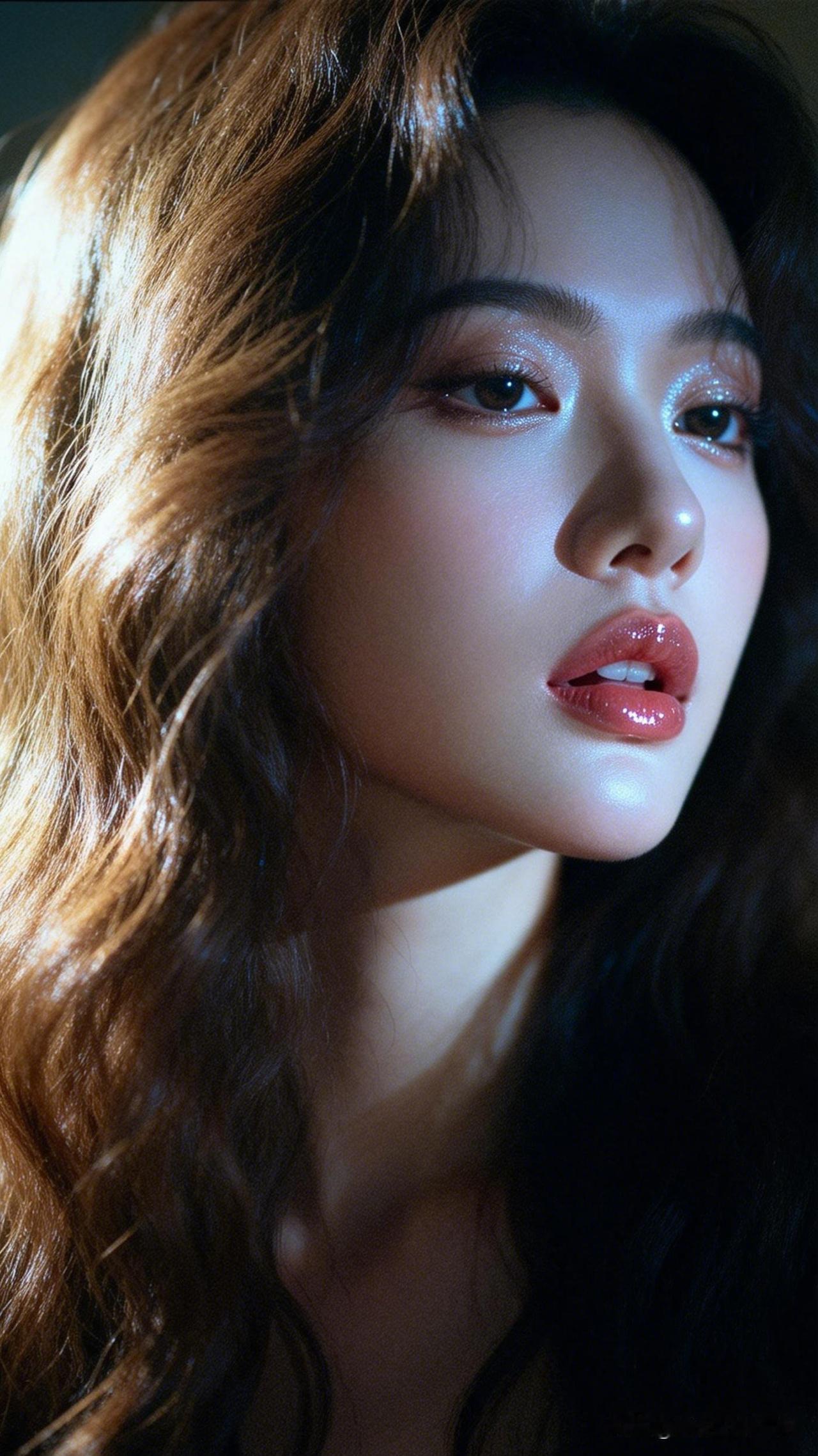 梦幻光影下的迷人侧颜，柔美与神秘并存。哪些女神让你惊叹不已