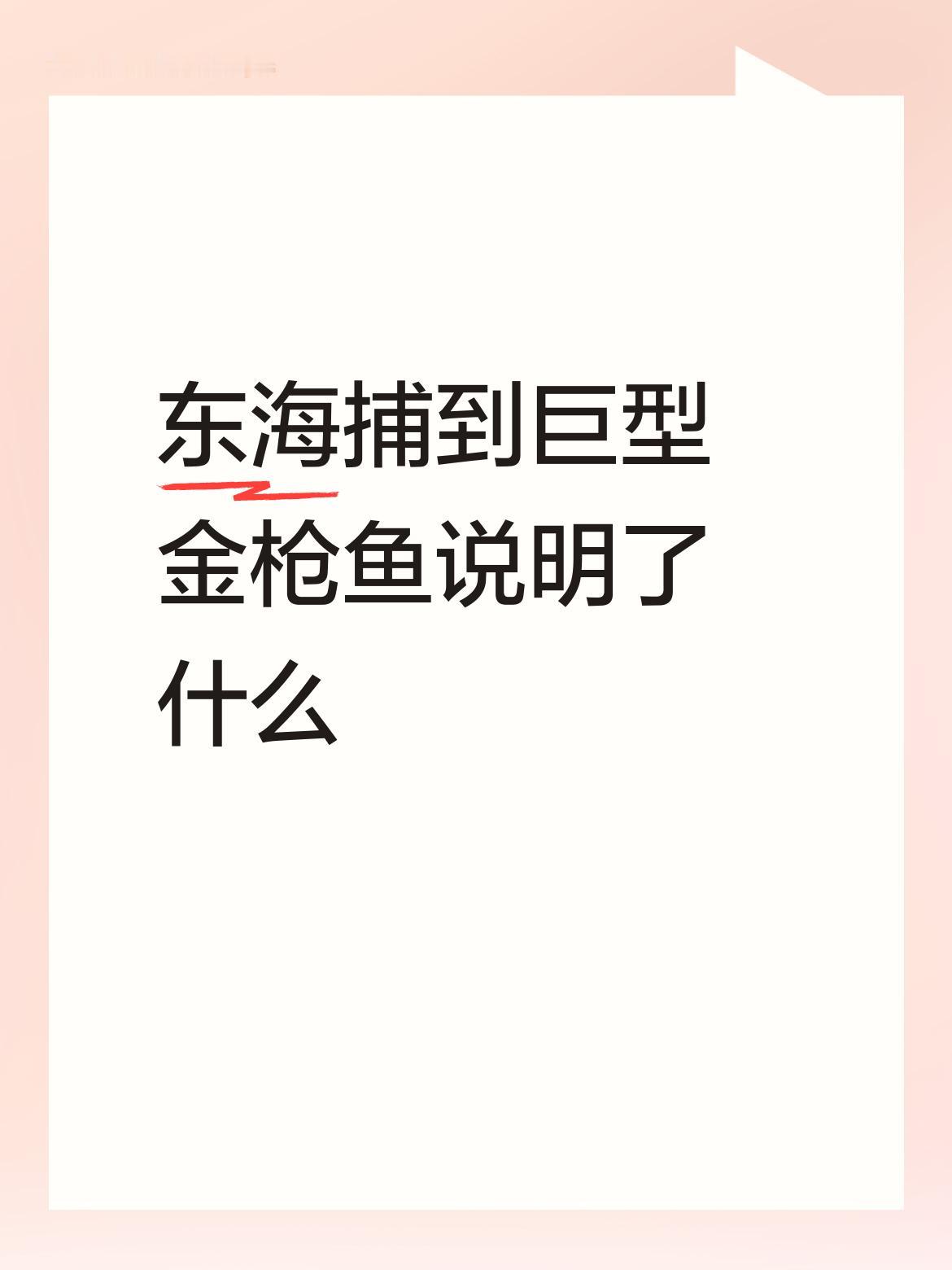 东海捕到巨型金枪鱼说明了什么这是海洋环境保护，休渔期等措施配合的结果，也是大陆江