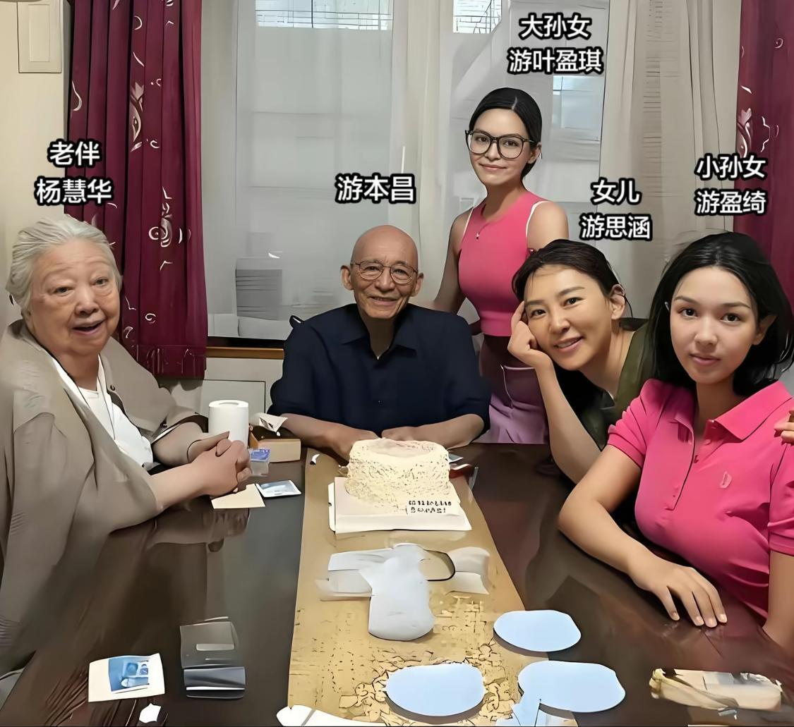 游本昌生前与家人的留影