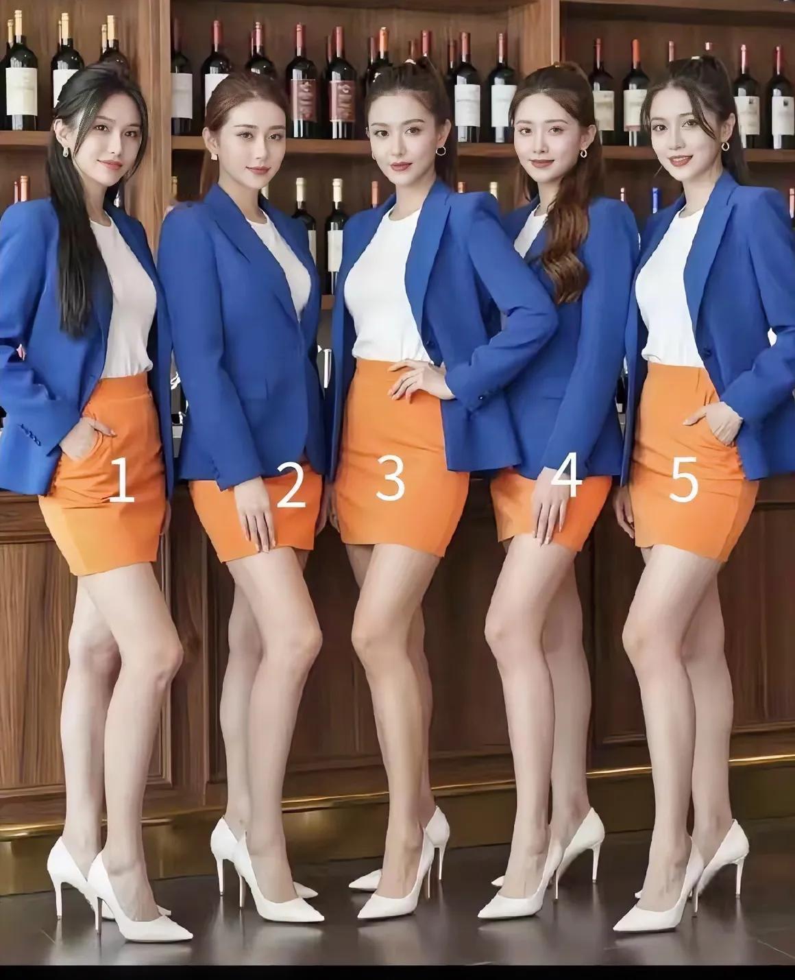 这六位美女都太美了，真的选不出哪个最美，但3号的嘴是最小的，嘴型也最好看。