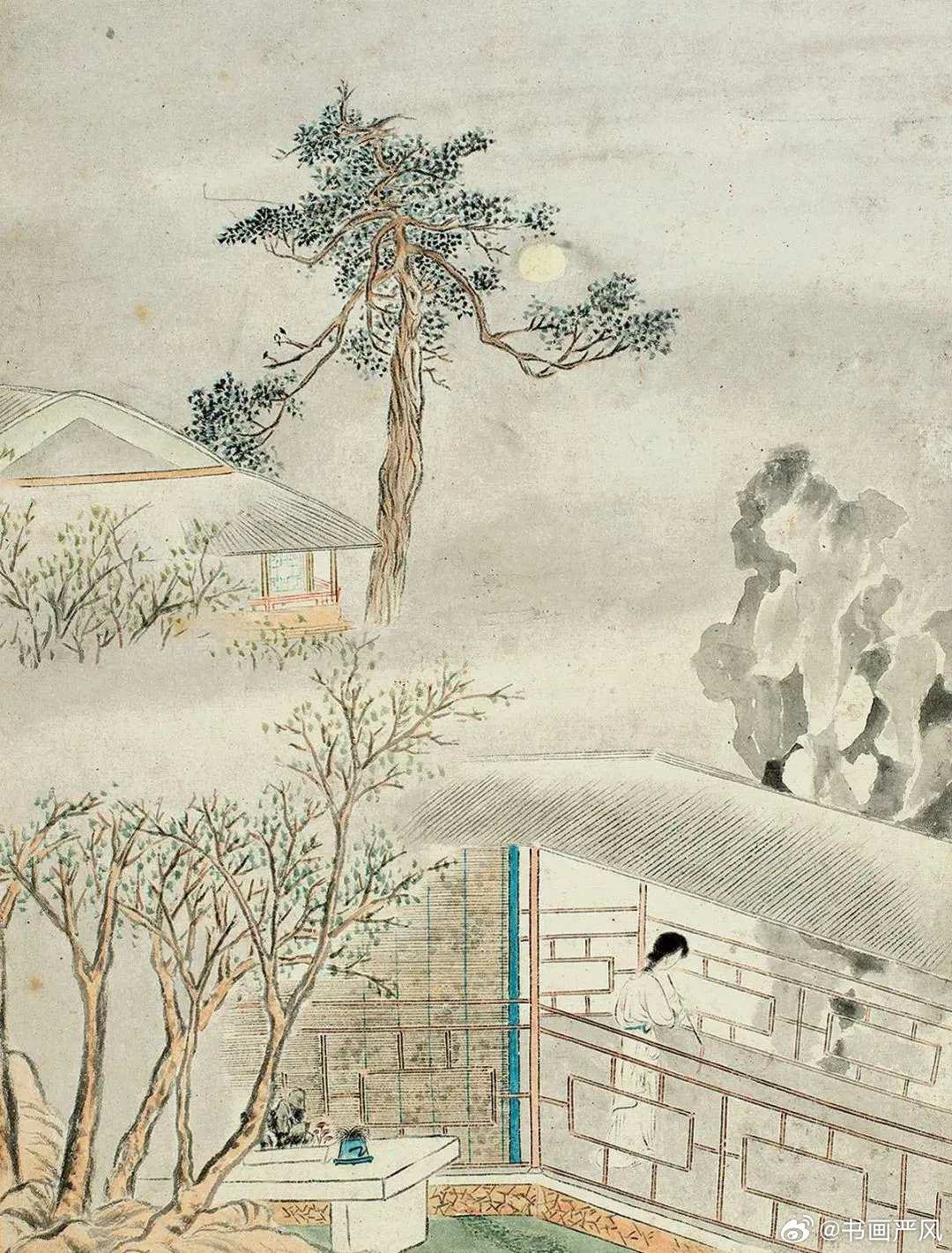 清代顾洛《春闺怡情图》仕女册。顾洛(1763—约1837)，清代画家，字西梅，
