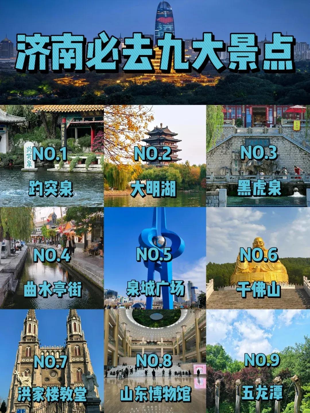 济南必去九大景点，建议收藏下。济南旅游名胜济南去哪儿逛