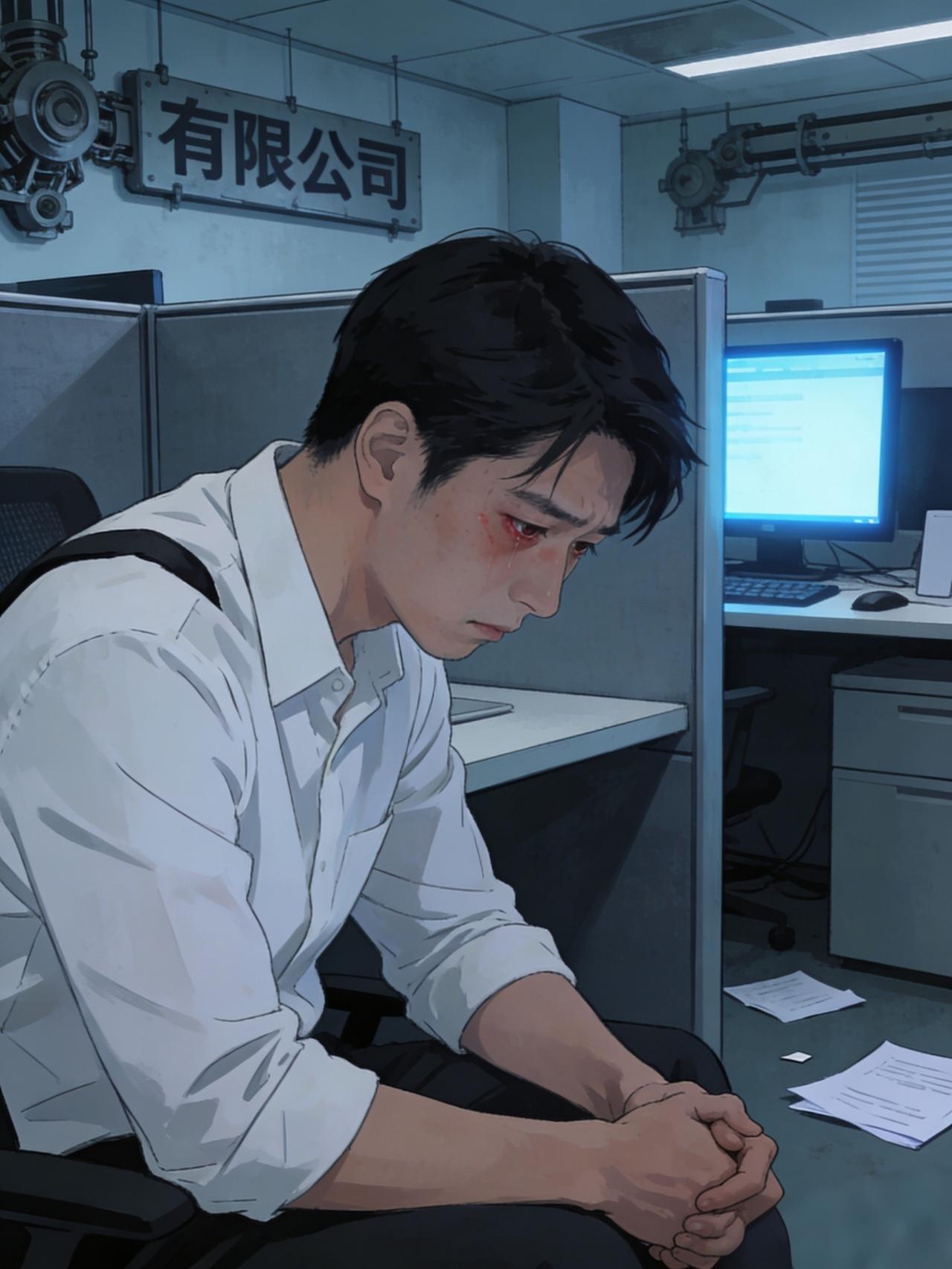 真的越想越委屈。明明我认真工作、主动加班、事事配合，可到最后功劳全是别人的，锅却