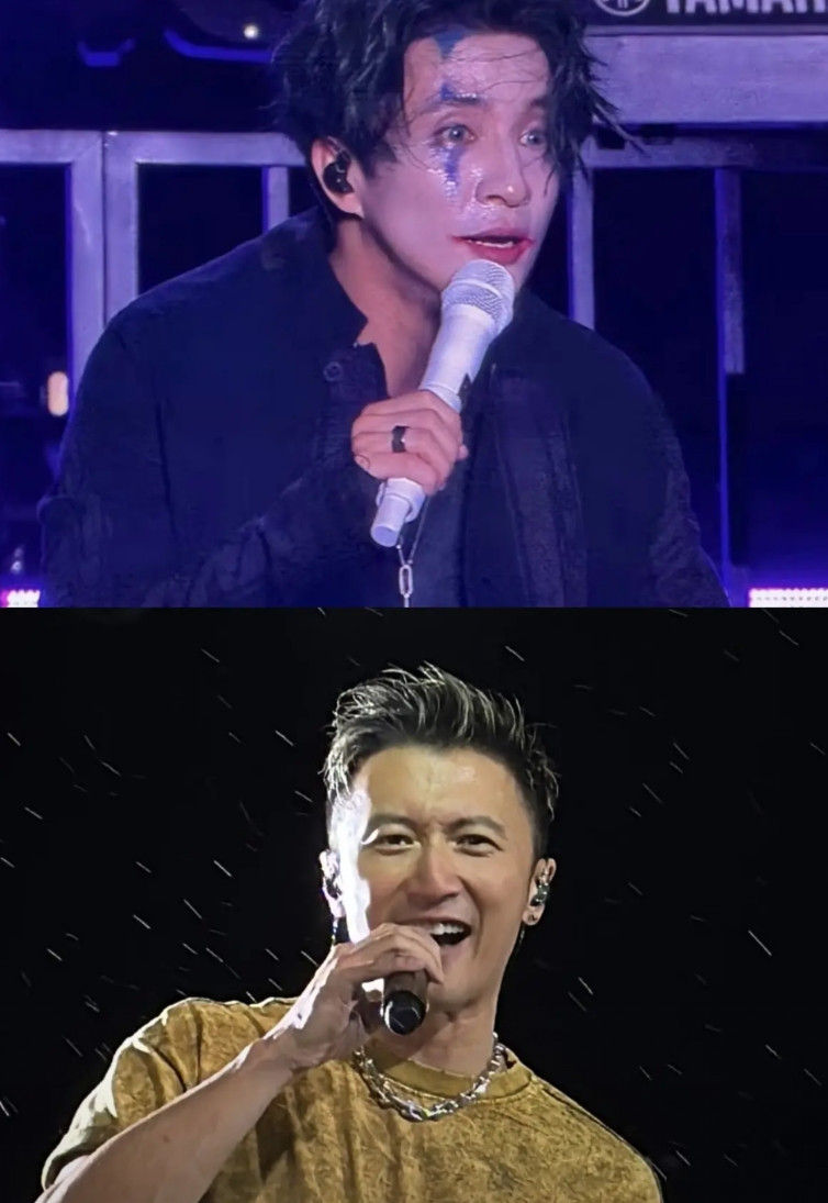 同样是广州演唱会，薛之谦开场十分钟，脱妆变成鬼脸。谢霆锋在大雨中狂唱两个小时