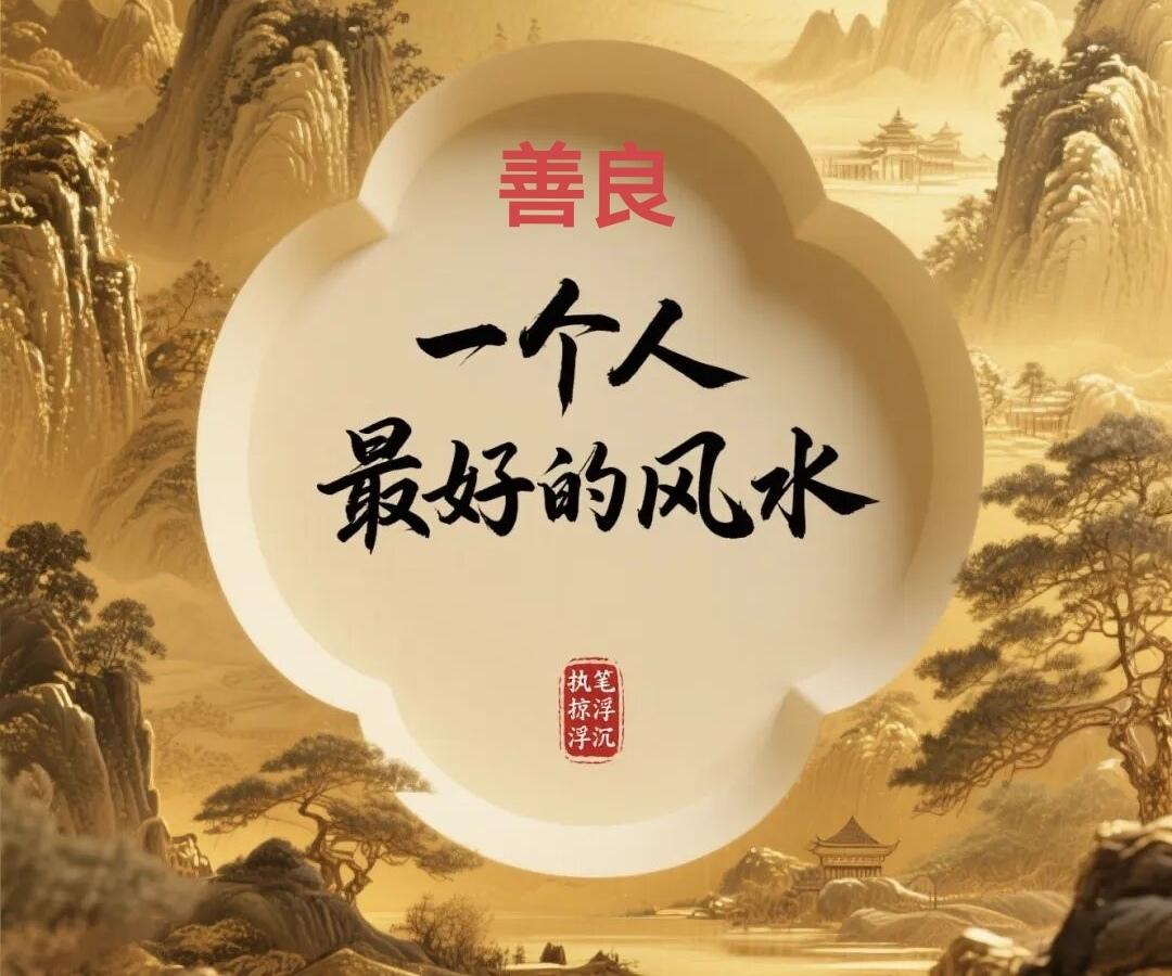 世间最好的风水，不在山川河流，也不在宅院门前的风水阵法，而在我们胸口那三寸之地—