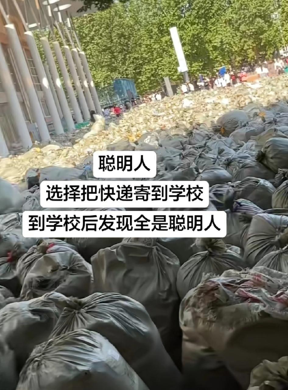 聪明人选择把快递寄到学校，到了学校发现全是聪明人，快递站惩罚每个无知的新生再聪