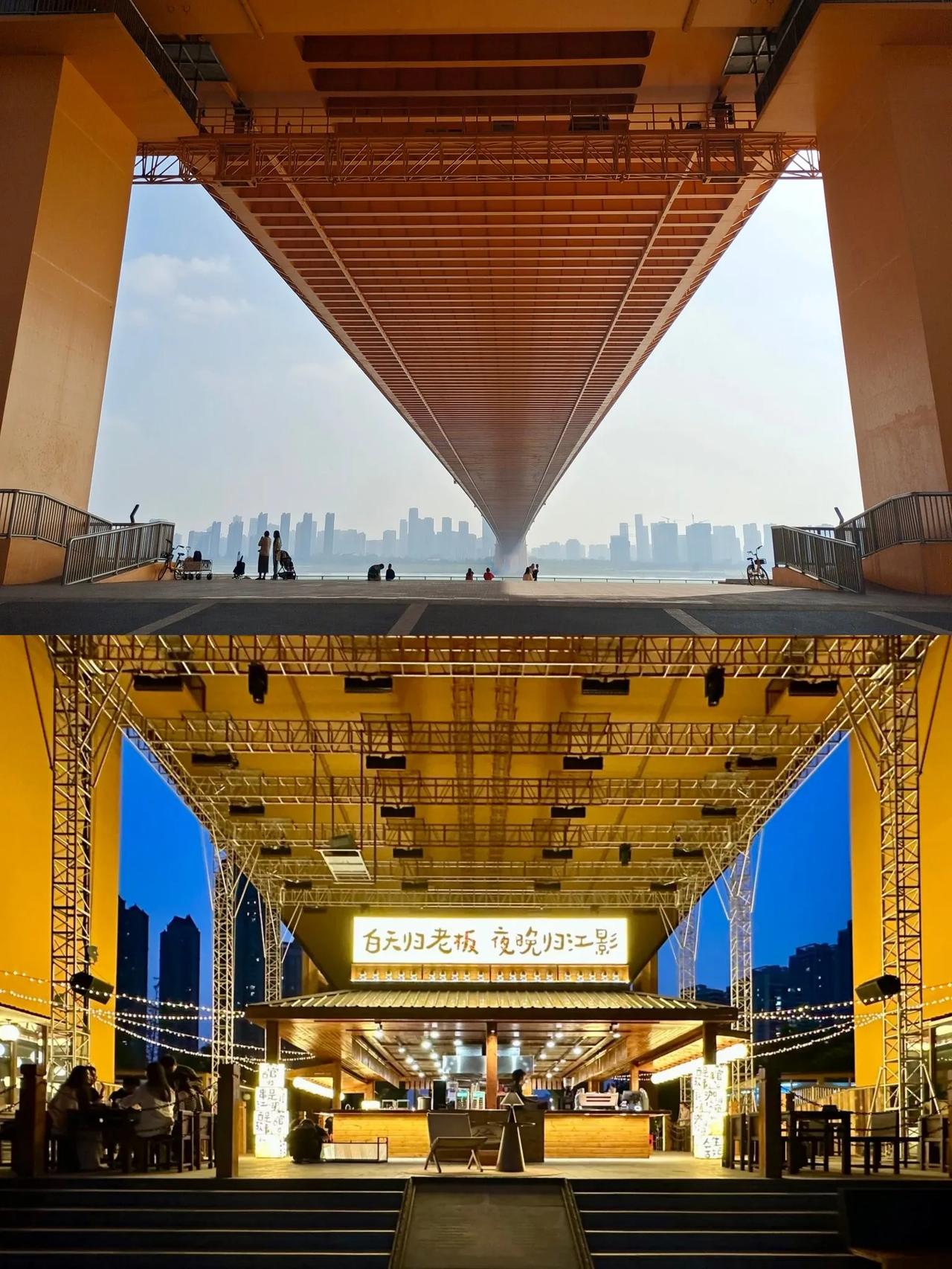 2022年去了一次杨泗港大桥，上面那张是我当年拍的，下面是现在的状况。一旦成为