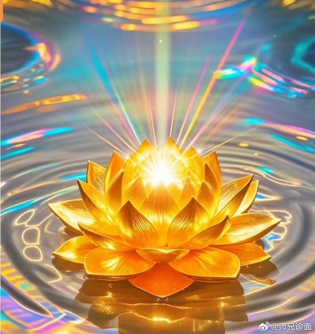 金莲散发出来的光芒可以去污消业，看到后点赞，可以净化我们的气场，增加好运气。