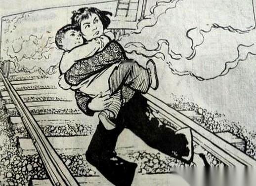 我到现在都记得那个画面。一个女孩子，为了救铁轨上三个不认得的小屁孩，自己被失控