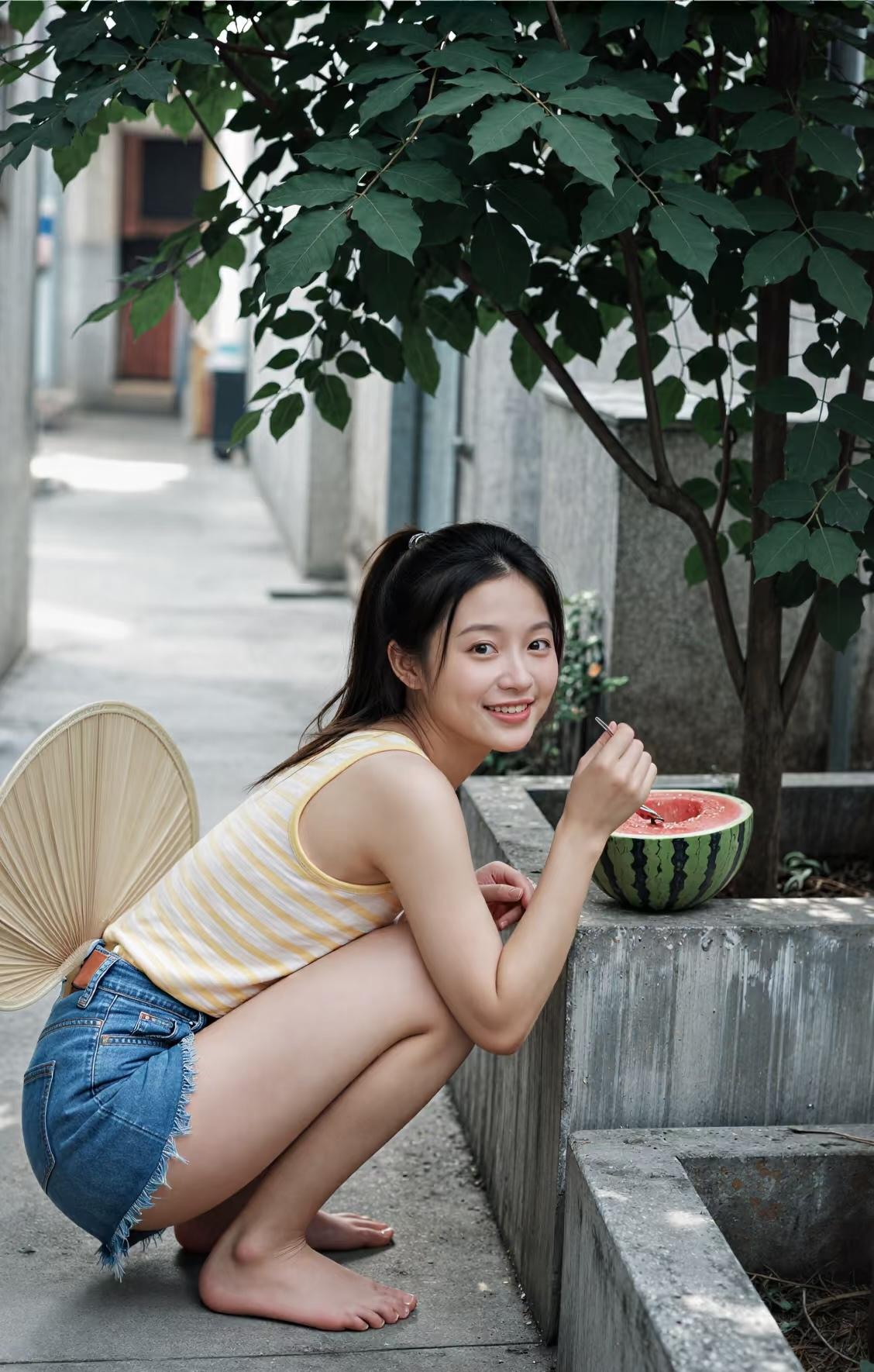 夏天配西瓜