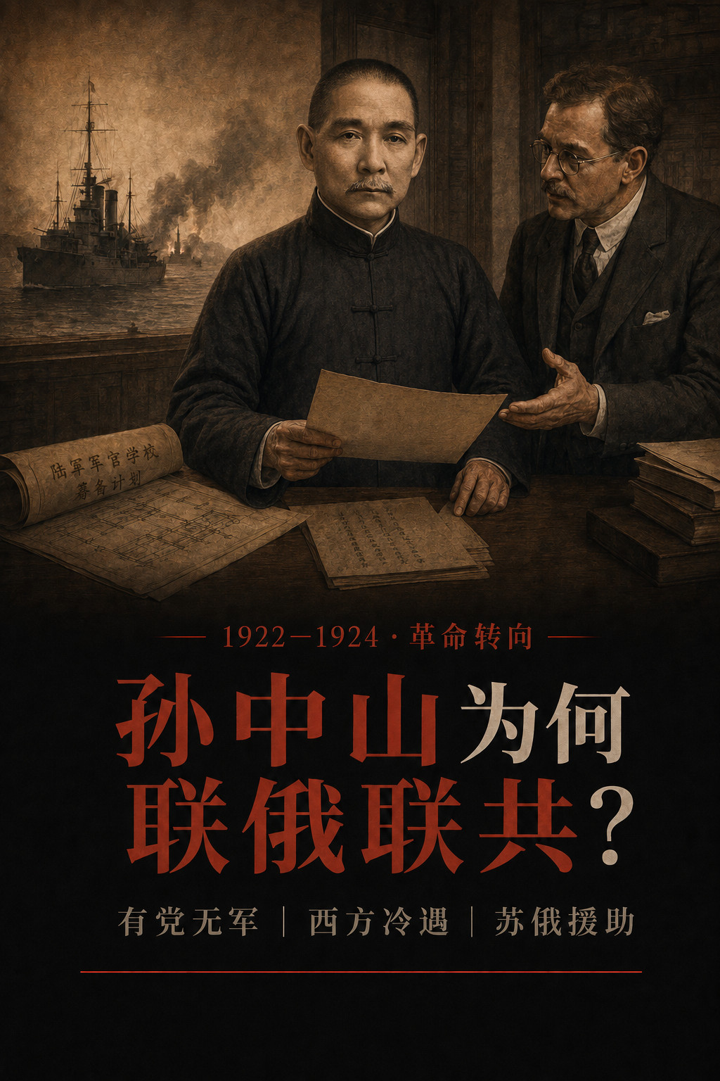 孙中山为什么联俄联共？Claude对此解答：孙中山转向"联俄联共"，是在1922