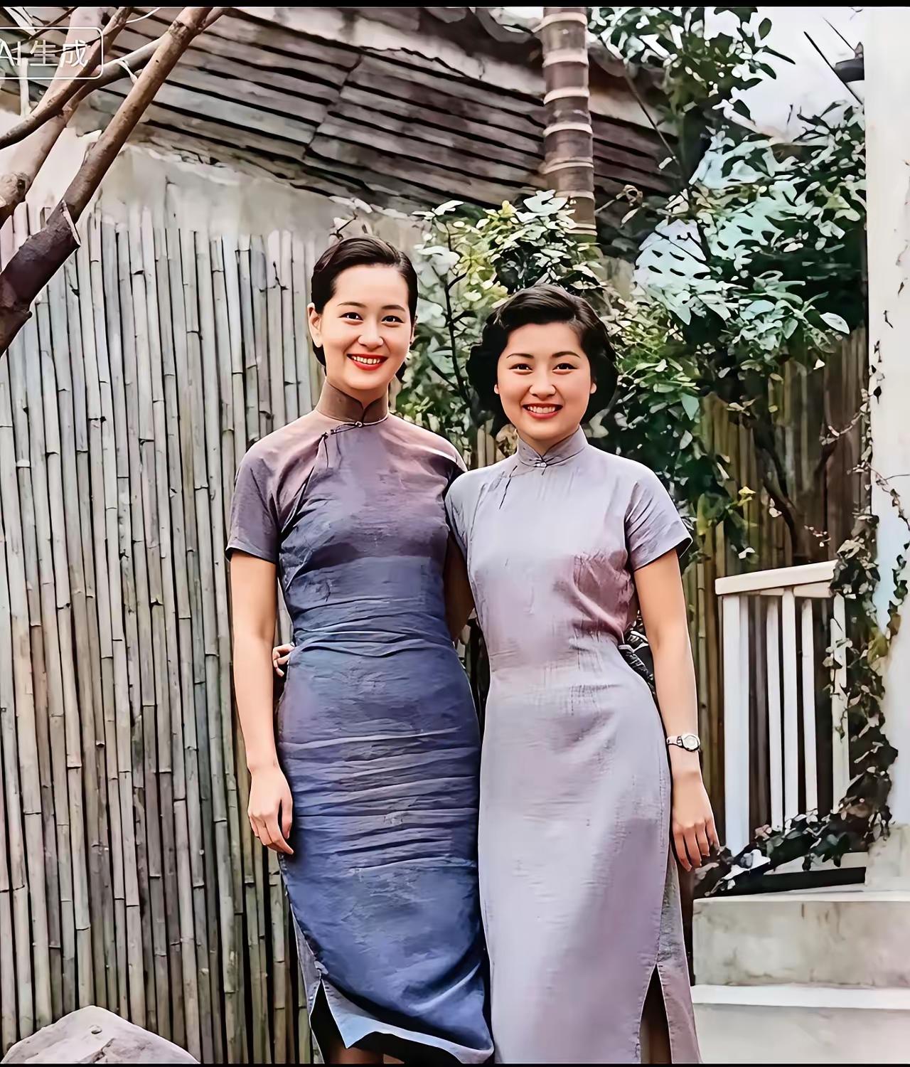 1947年那张旗袍合影里，右边微胖女孩顾正秋，竟让蒋经国追了一辈子。她原名丁祚华