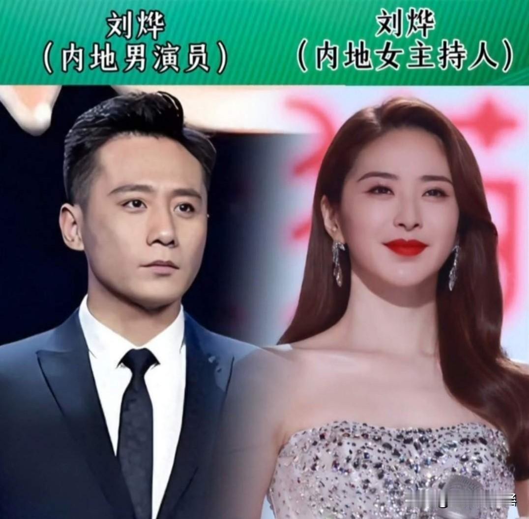 同名同姓的明星，虽然名字一样却不是同一个人刘烨这个名字，大家都不陌生。但娱乐