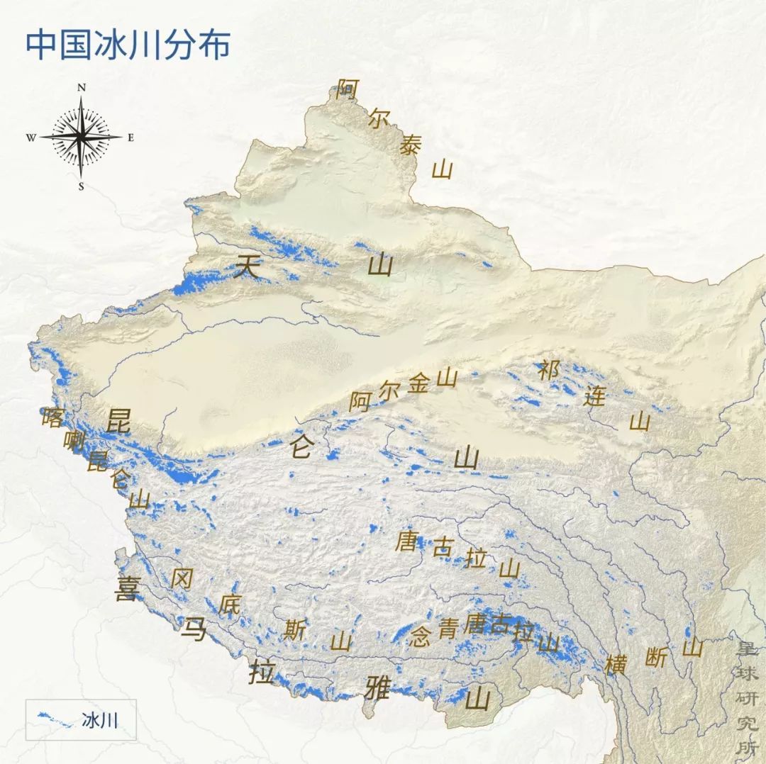 #气候变暖#，未来蓝色冰川都有冰岩崩坍塌的风险​