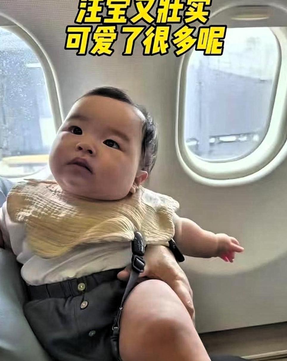 汪吉辰坐飞机全程不哭闹，好性格远比长相更难得看完汪吉辰在飞机上的画面，很多人