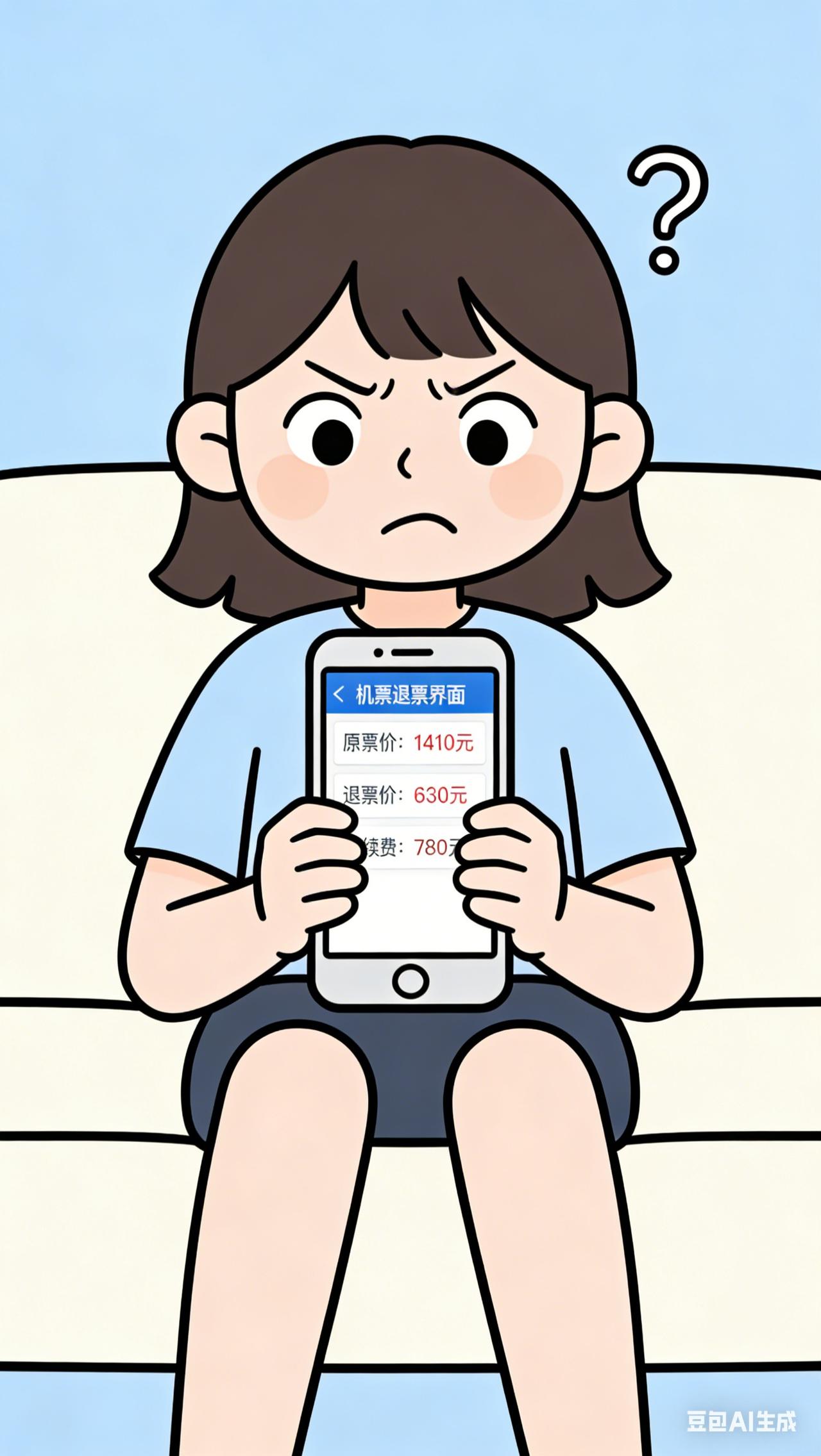 陕西苏女士搞反起降地，2分钟退机票，被扣780元。航司回应：“按规定扣费”。网友