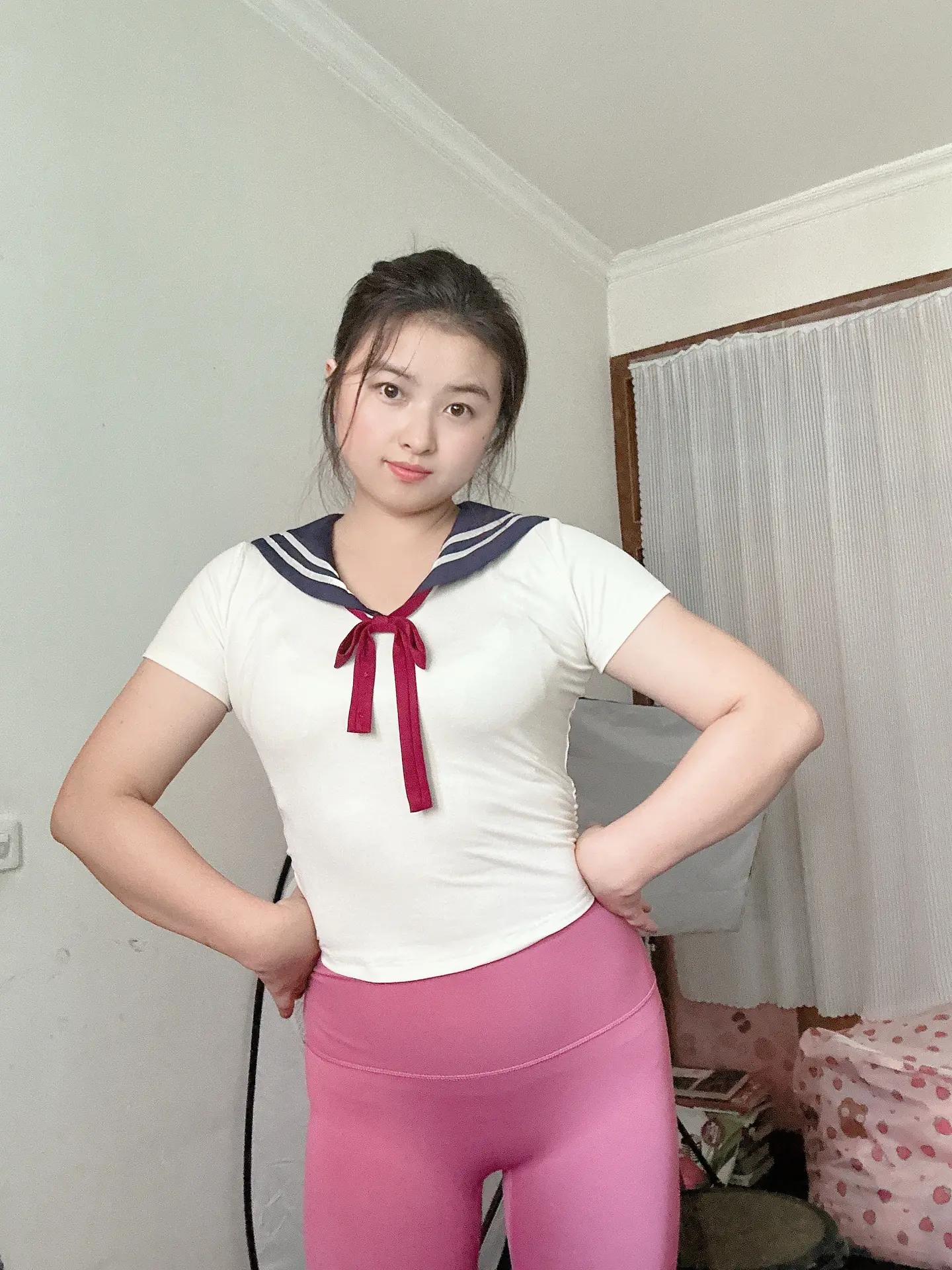 瑜伽裤微胖女生