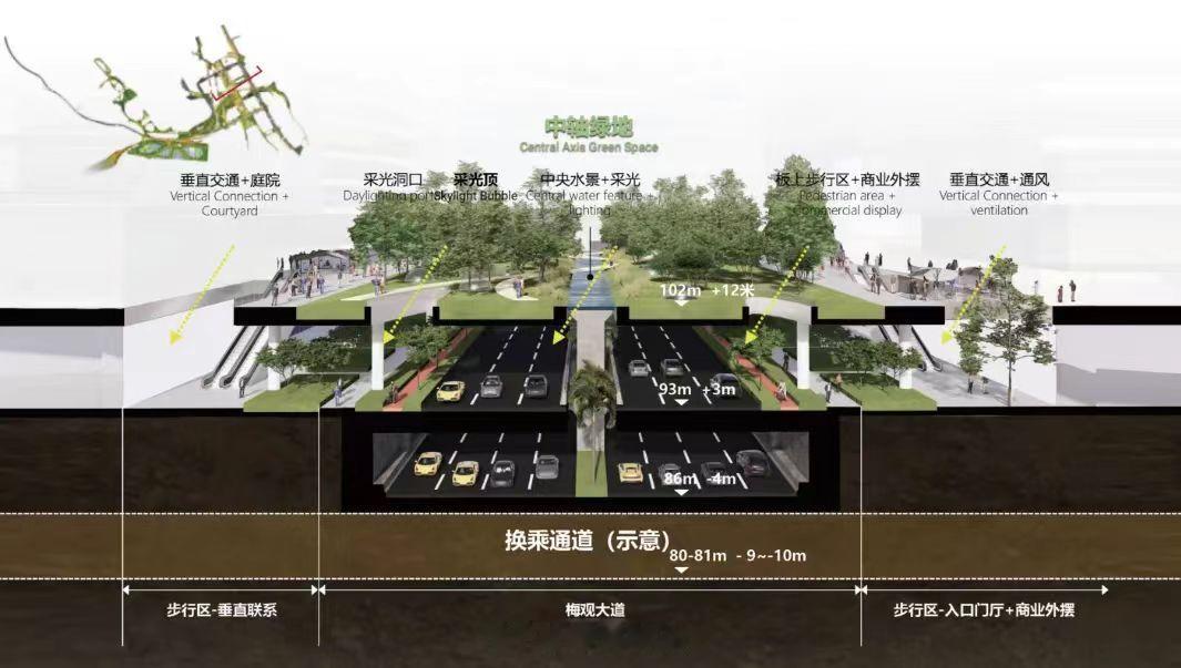 龙华梅林关双向8车道+辅道8车道设计，以后这边交通会好上10%深圳