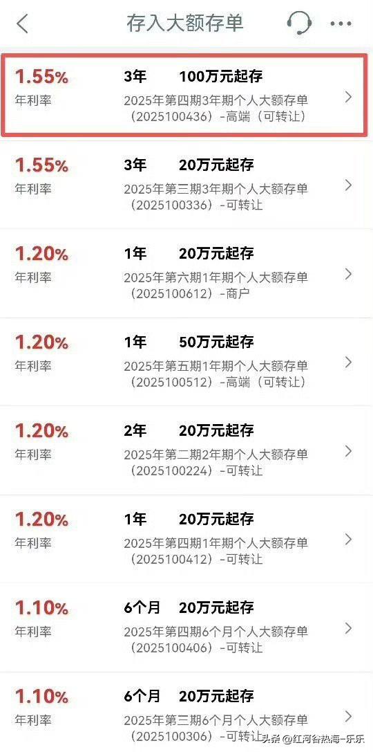 工行三年期大额存单门槛100万已经明着告诉你，不希望你们来存三年和五年定期。