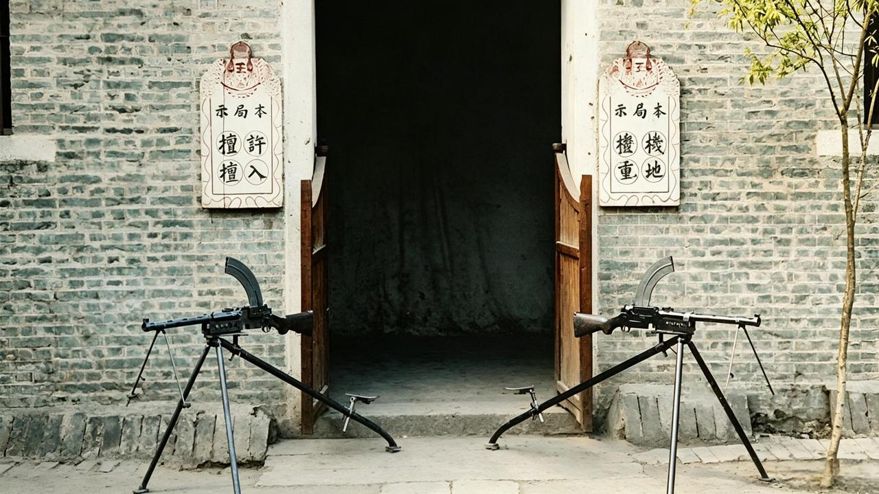 这是百年前广东制造枪弹厂每月生产的两挺仿麦德森八毫米轻机枪。由于广东制造枪弹厂无