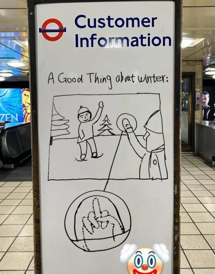 英国地铁的指示牌也太抽象了吧哈哈哈哈不得不说这个精神状态真的很超前了哈哈哈哈