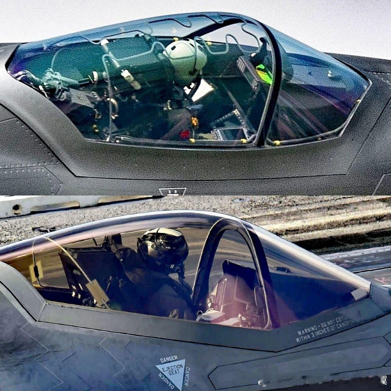 歼-20和F-35A座舱对比​​​