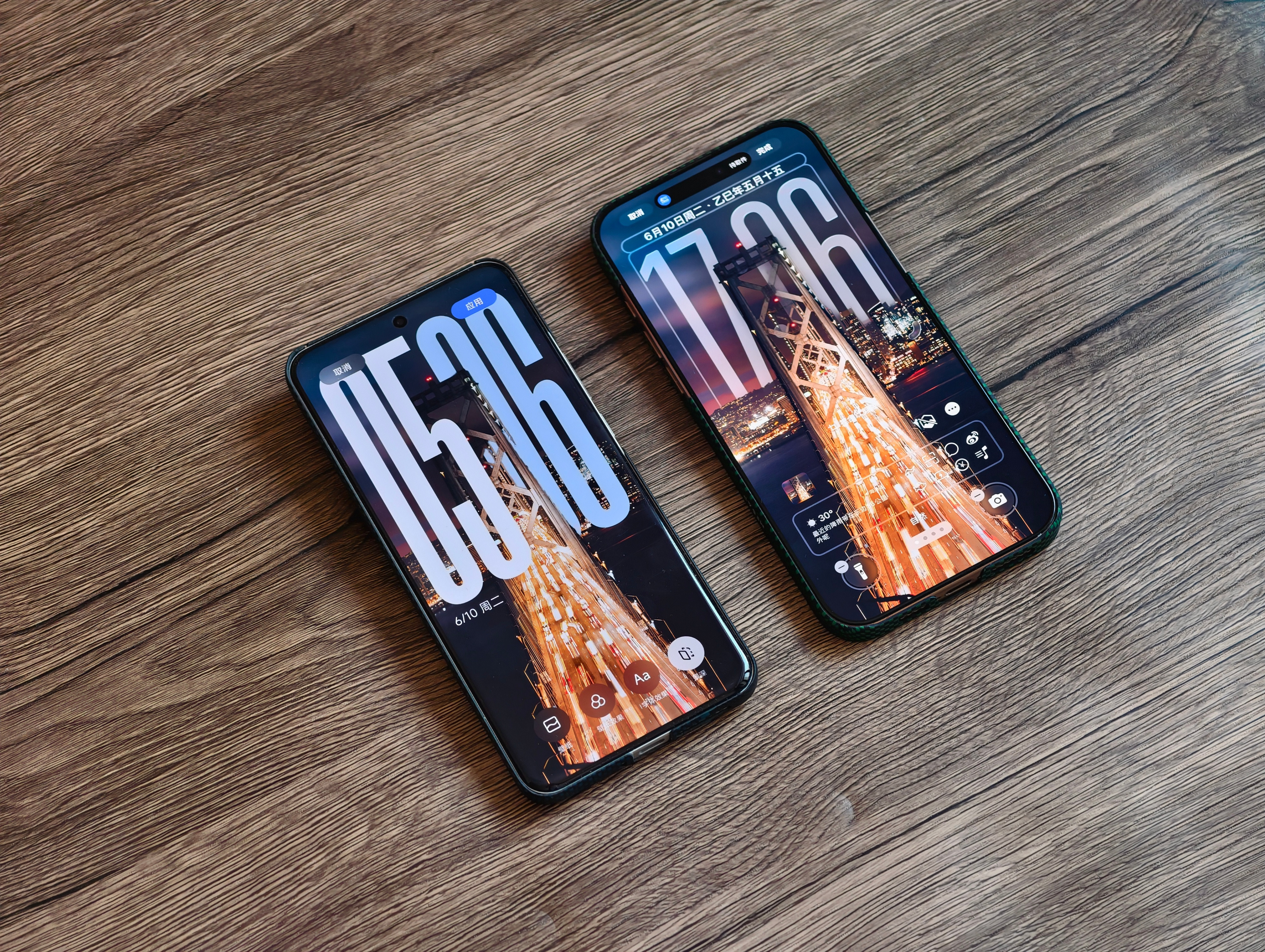 新iOS26的锁屏设计灵感源于澎湃OS？[doge]你还别说，真挺像的，这