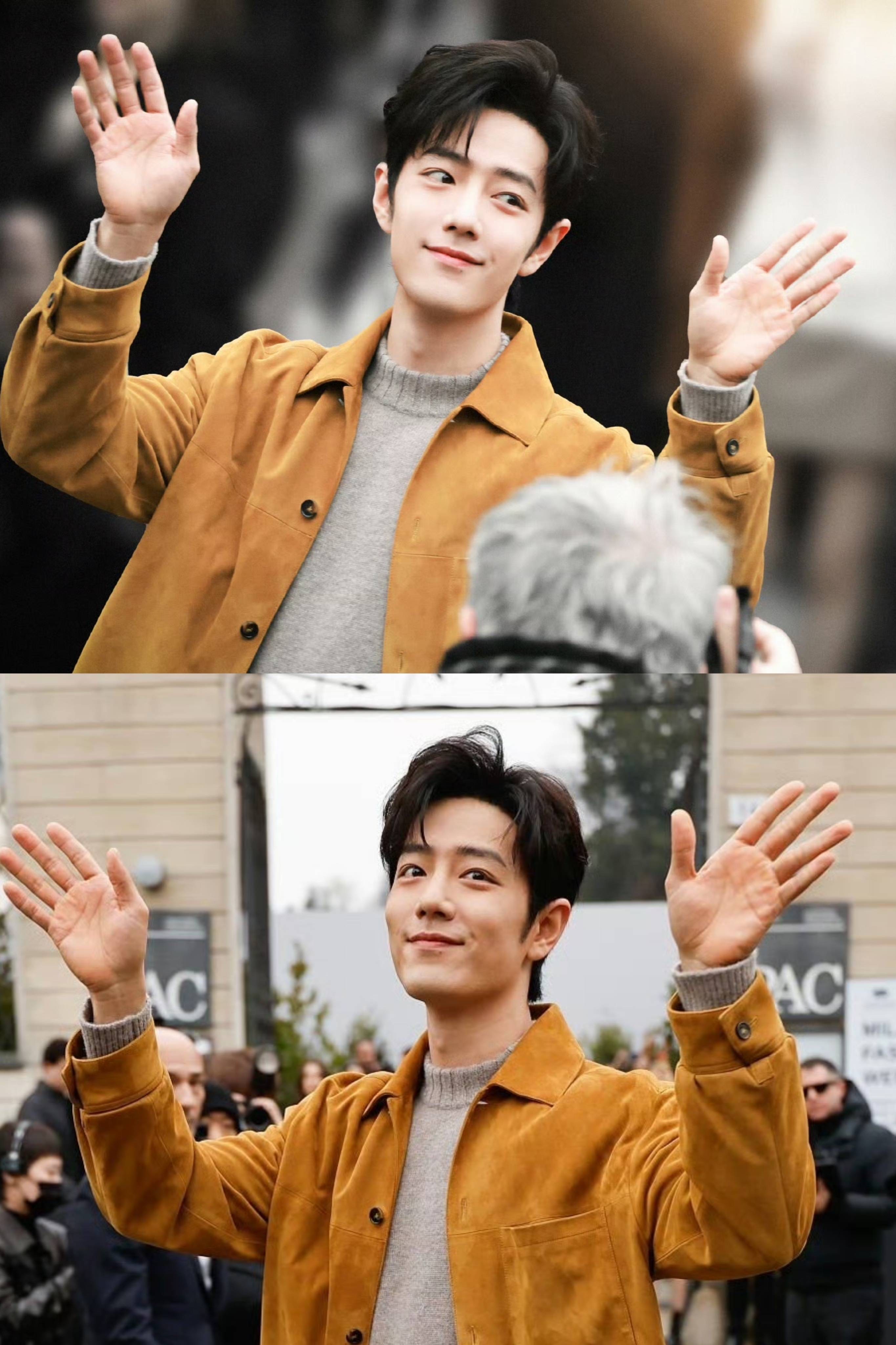 肖战秀场热到一直擦汗站姐辛苦了，也擦了不少汗吧