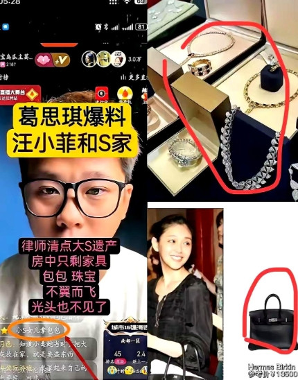 大S的珠宝首饰真热度下不来，问题来了，那么多，算谁的，谁来看着。徐家没有出来