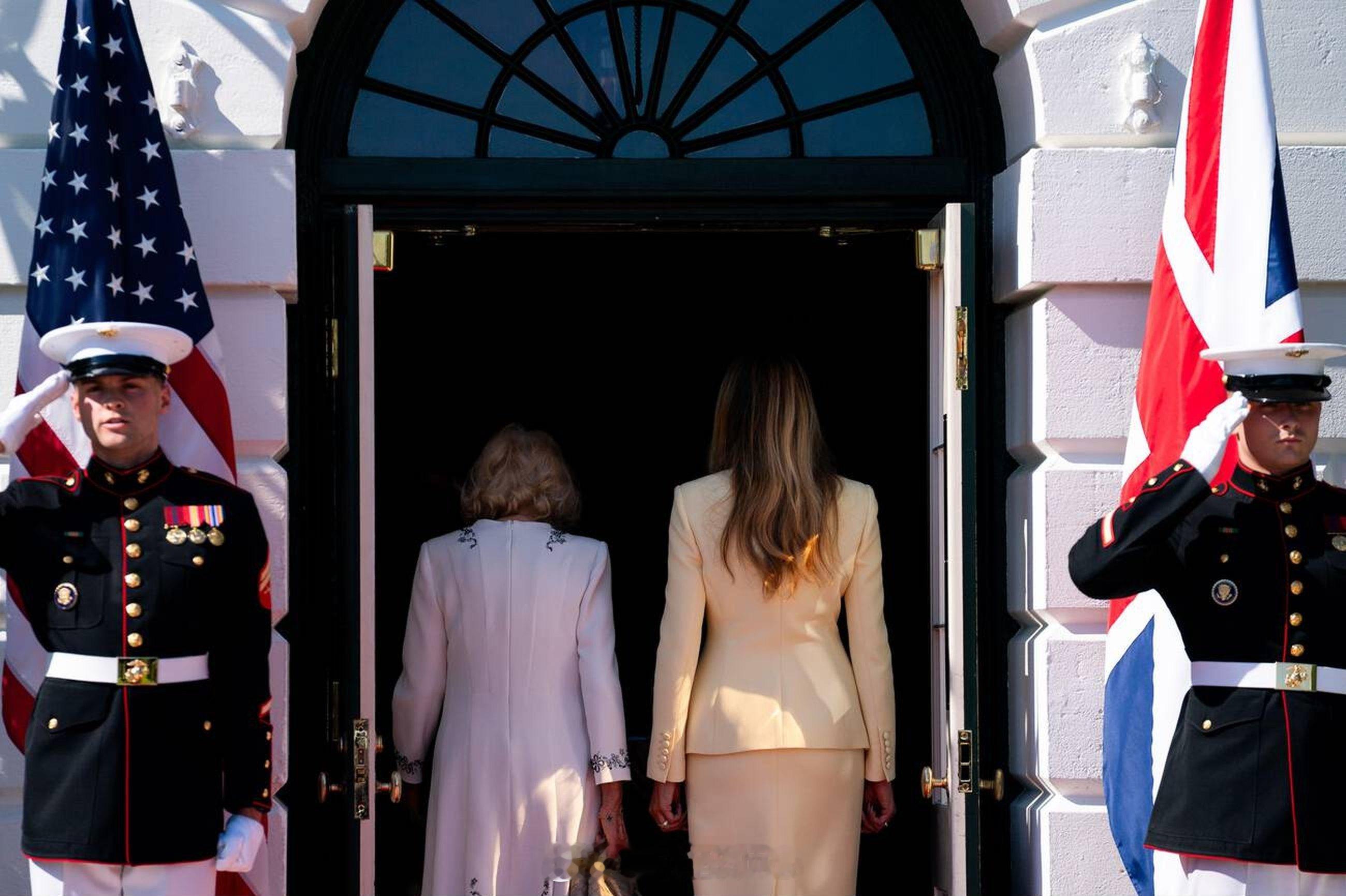 英国王室2026年4月27日，查尔斯三世和卡米拉王后在白宫享用下午茶🇺🇸