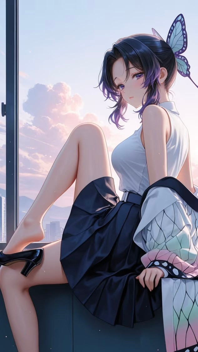 鬼灭之刃蝴蝶忍【精致美图】这两张，少女感更强一些！​​​