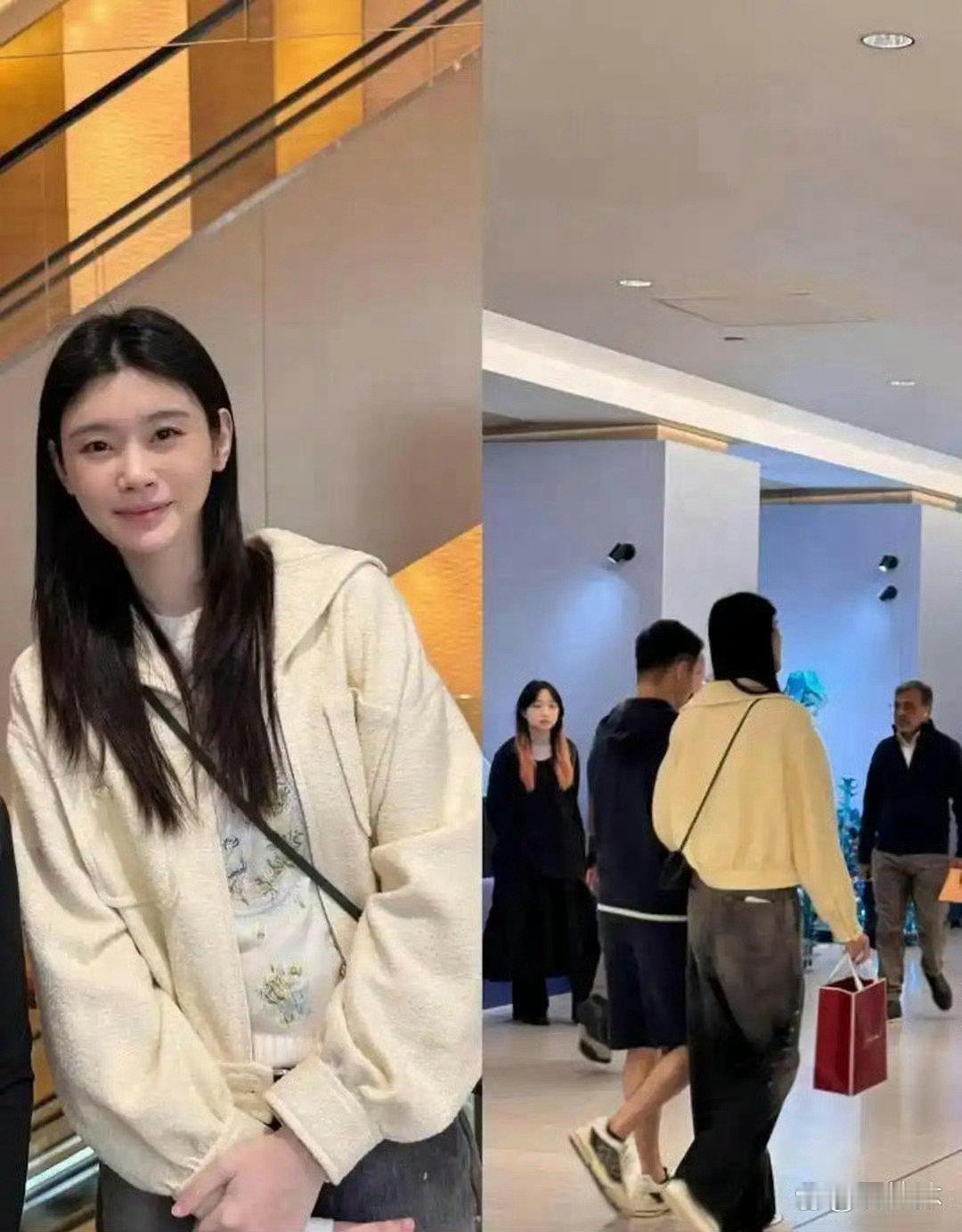 奚梦瑶出门被网友偶遇，状态嫩得跟大学生似的。那件外套看着是真好看，结果一查，香奈儿，5万多……行吧，