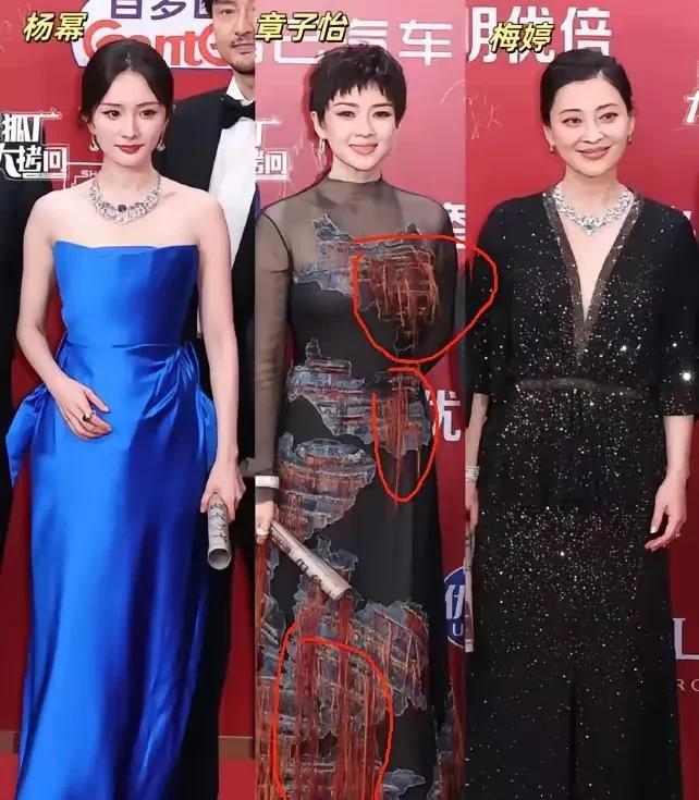女人果然气场胜于容貌。论相貌，杨幂，梅婷都比章子怡漂亮。但3个人站在一起，