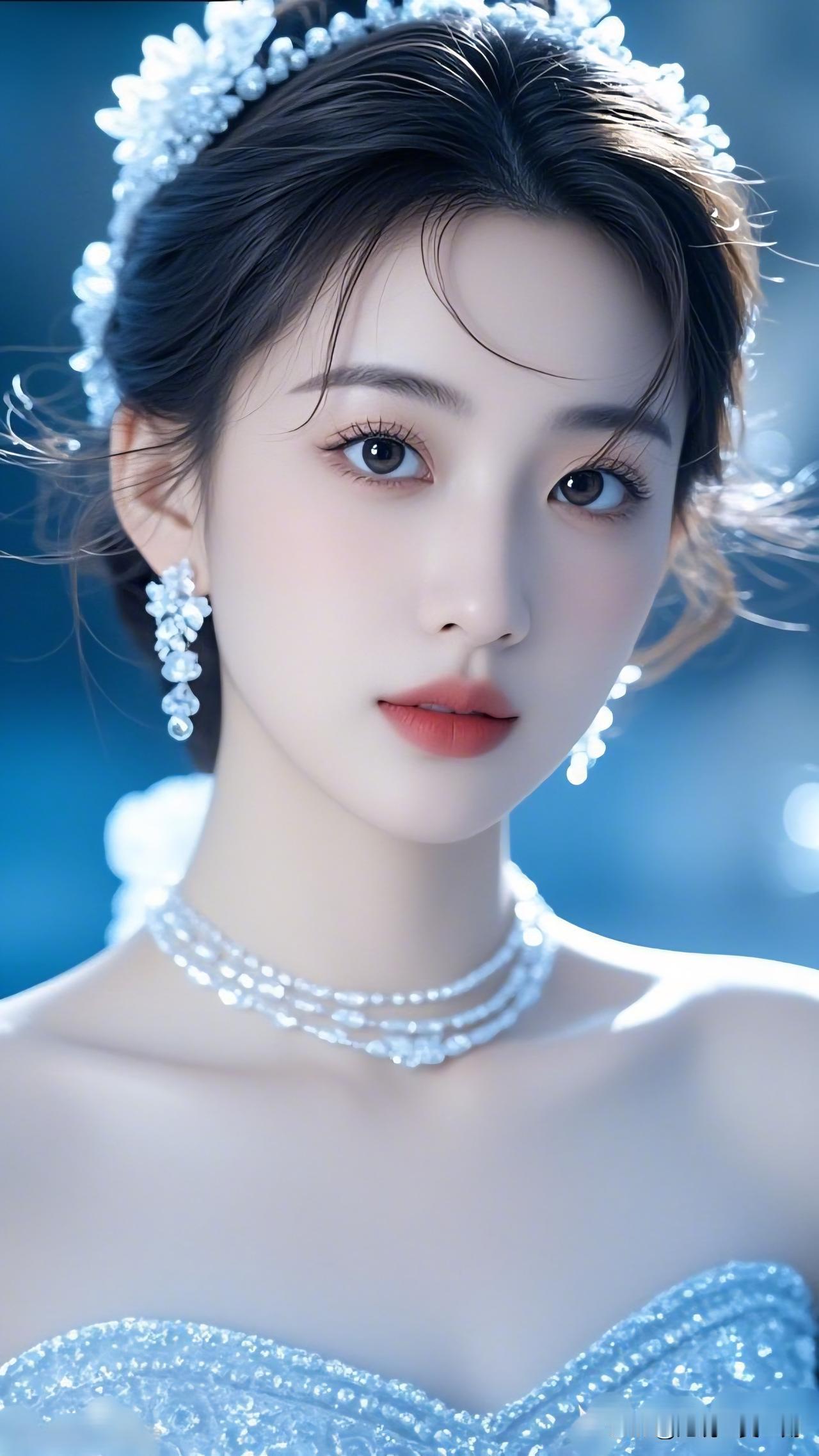 笑靥如花，珠光如月。晒出你们手机里最好看的照片梦幻蓝宝石公主，闪耀的珠宝与优雅