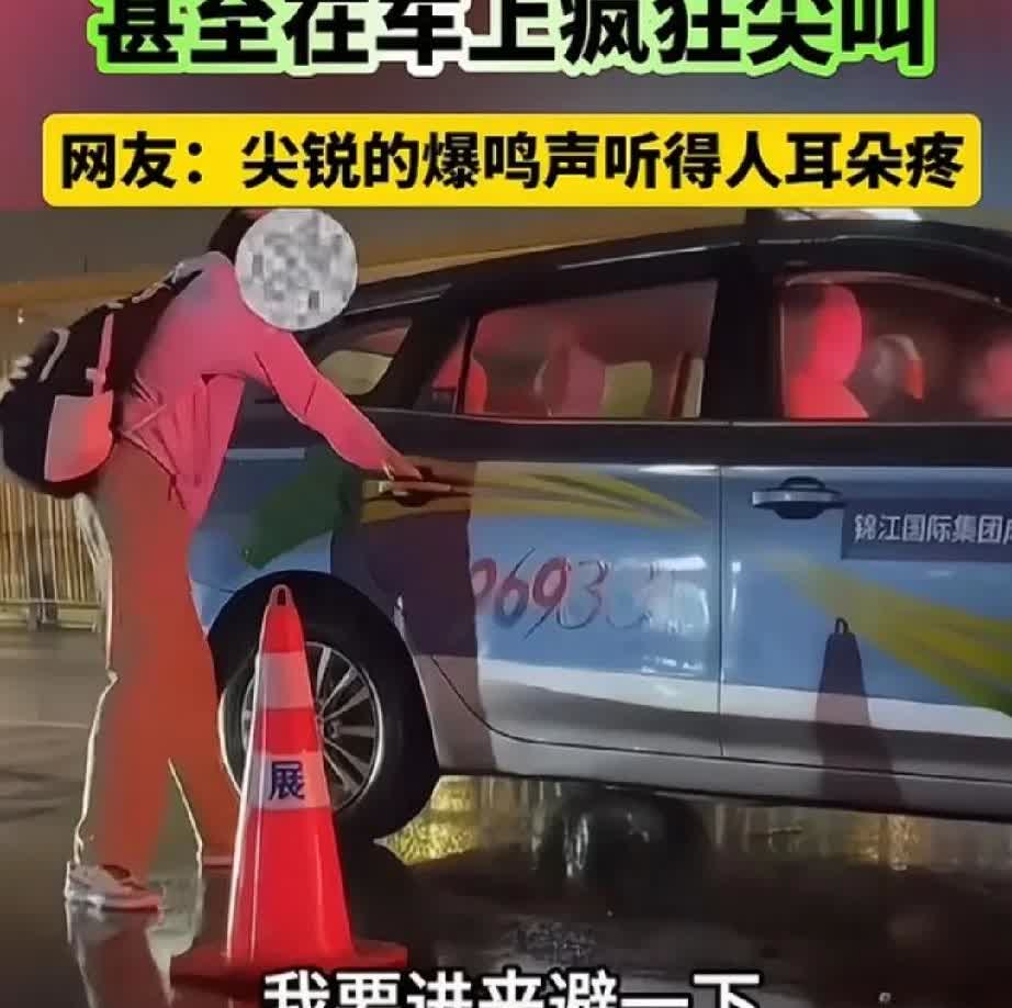 小仙女破防了！上海，女子强行进入出租车避雨，随后在车上大喊大叫，司机怒吼：你再叫
