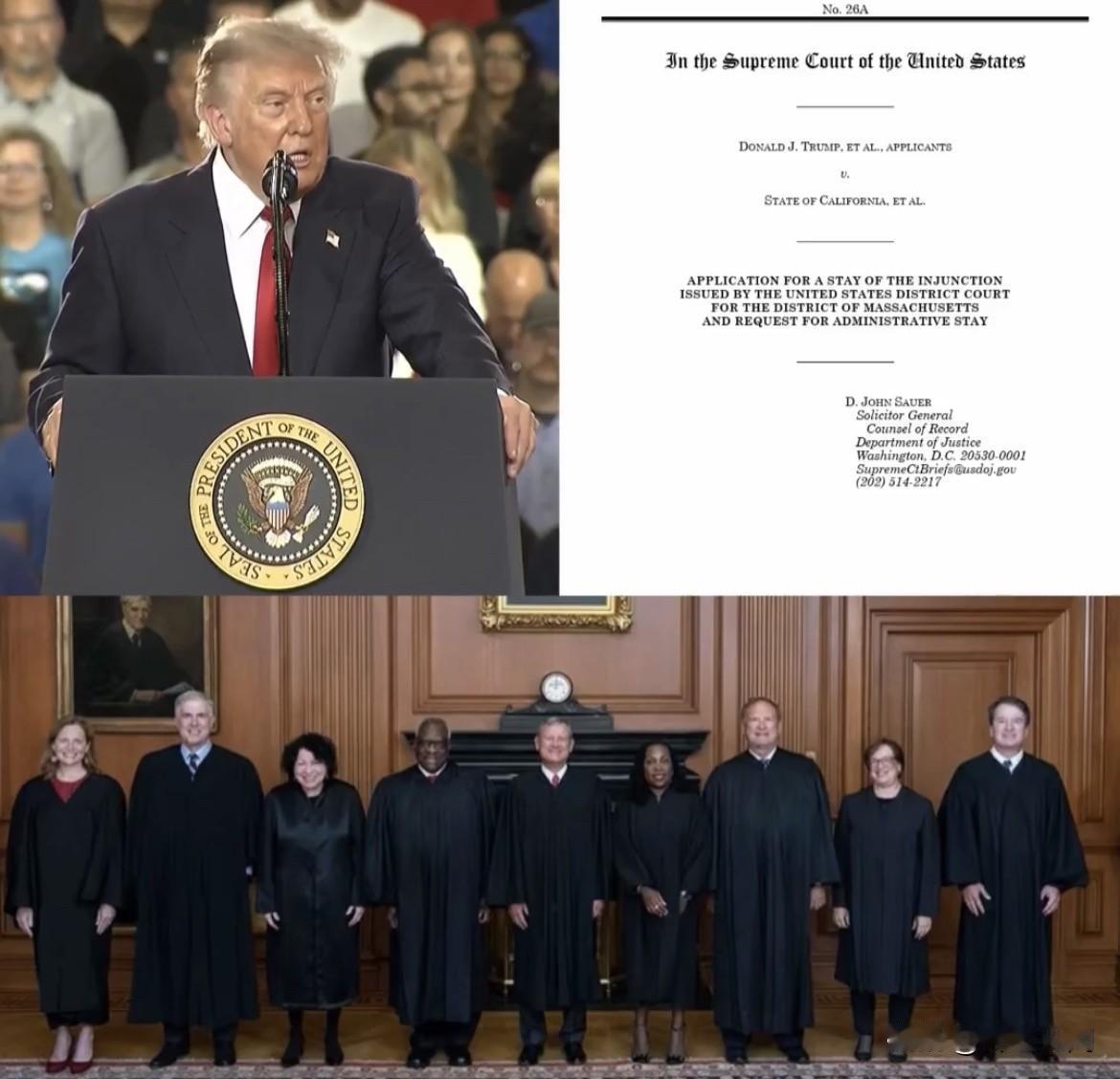 突发：美国最高法院支持特朗普总统，推翻了下级法院阻止特朗普总统邮寄选票限制措施生